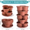 Amazing Creation Stackable Planter, Terracotta 5-Tier Vertical Garden Planter, Grow Your Own Vertical Oasis of Vegetables and Succulents - Image 5