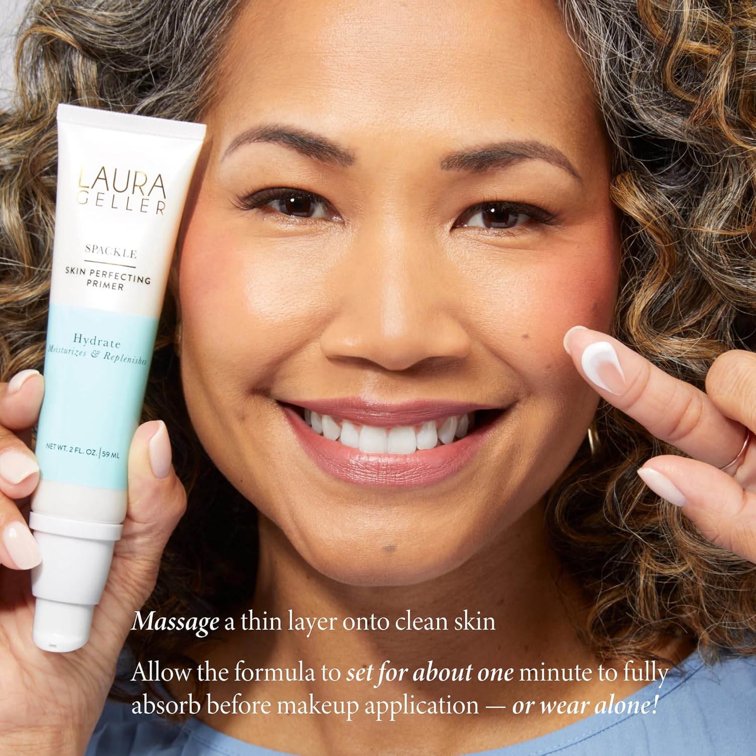 LAURA GELLER NEW YORK Spackle Primer - Hydrate - Super-Size 2 Fl Oz - Hyaluronic Acid Makeup Primer for Mature Skin - Image 8