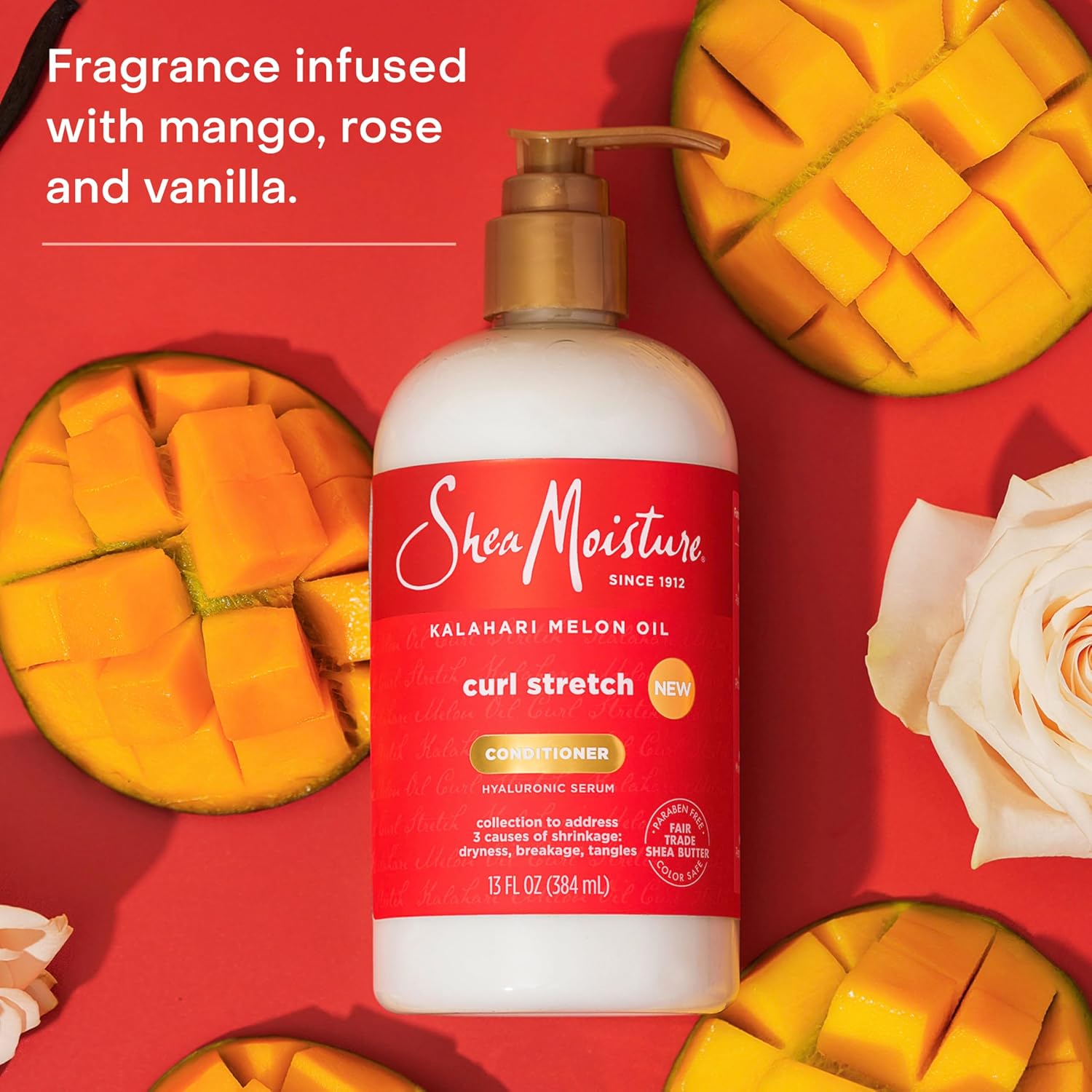 SheaMoisture Curl Stretch Conditioner Kalahari Melon Oil Infused with Hyaluronic Serum, Hydration Hero Deeply Moisturizes and Repairs Damage, for Easy Detangling and Styling 13 Fl Oz - Image 4