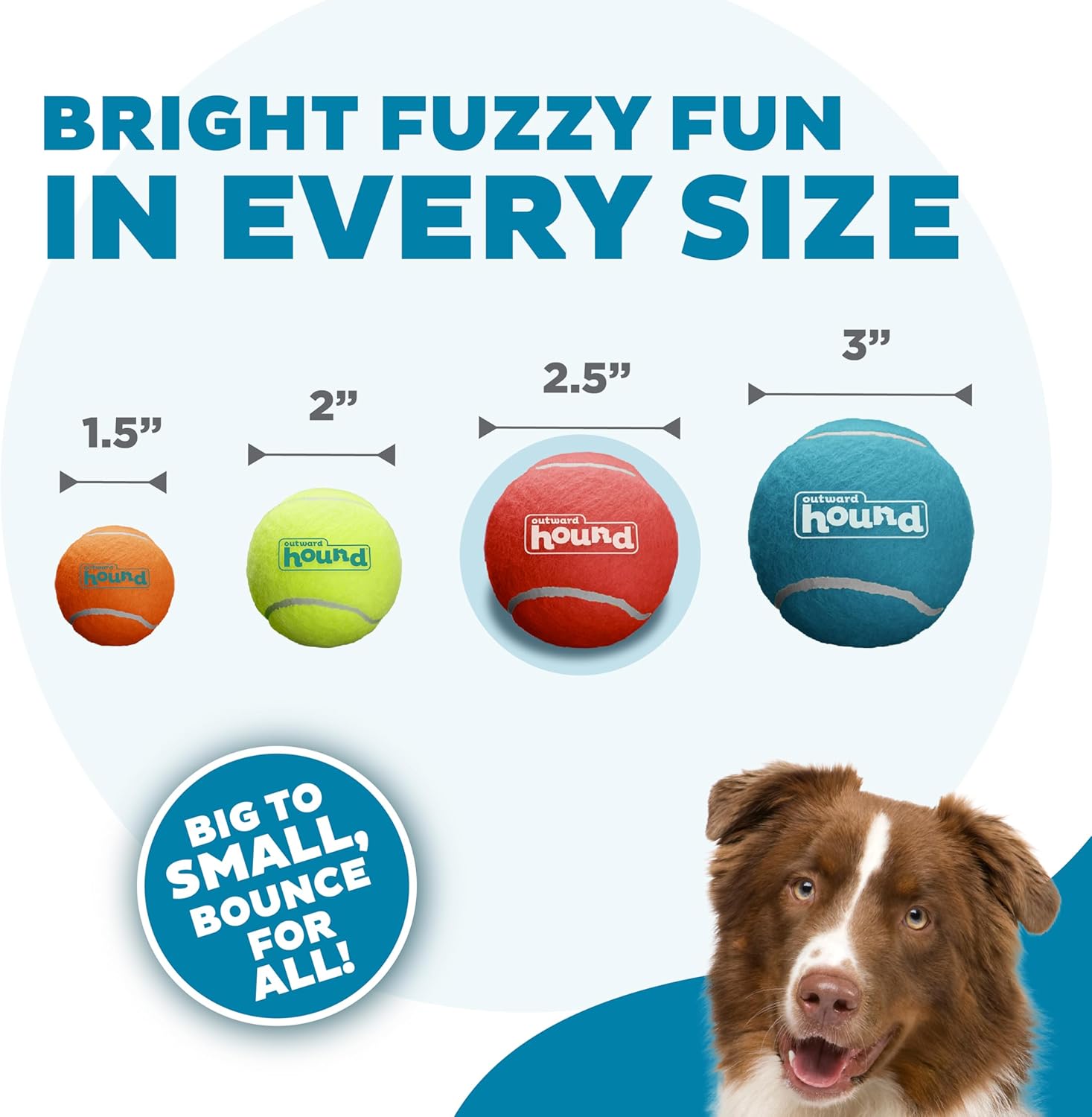 Outward Hound Squeaker Ballz Fetch Dog Toy, Medium - 4 Pack - Image 5