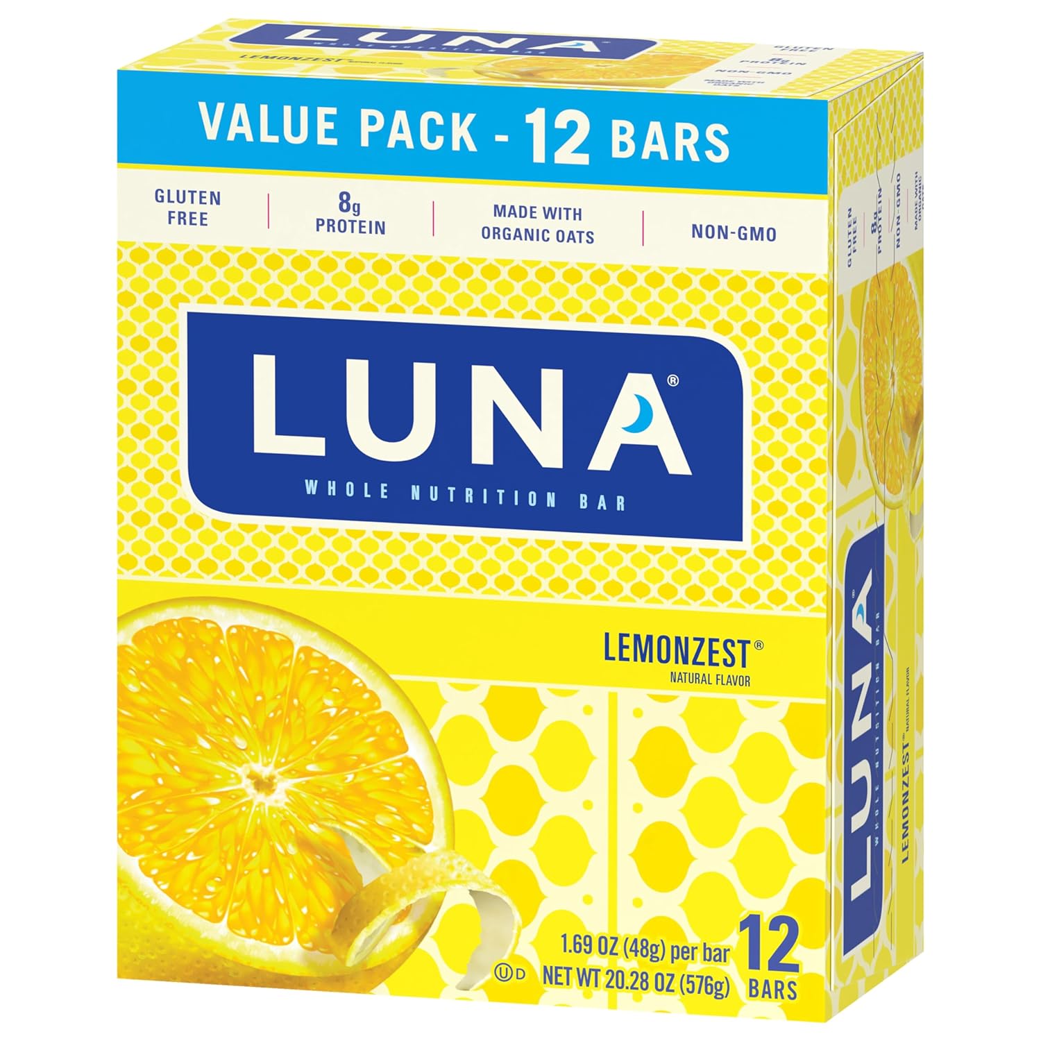Clif Bar Luna Minis Energy Bar - Box of 12 1.69oz (48g) Bars (Lemon Zest) - Image 13