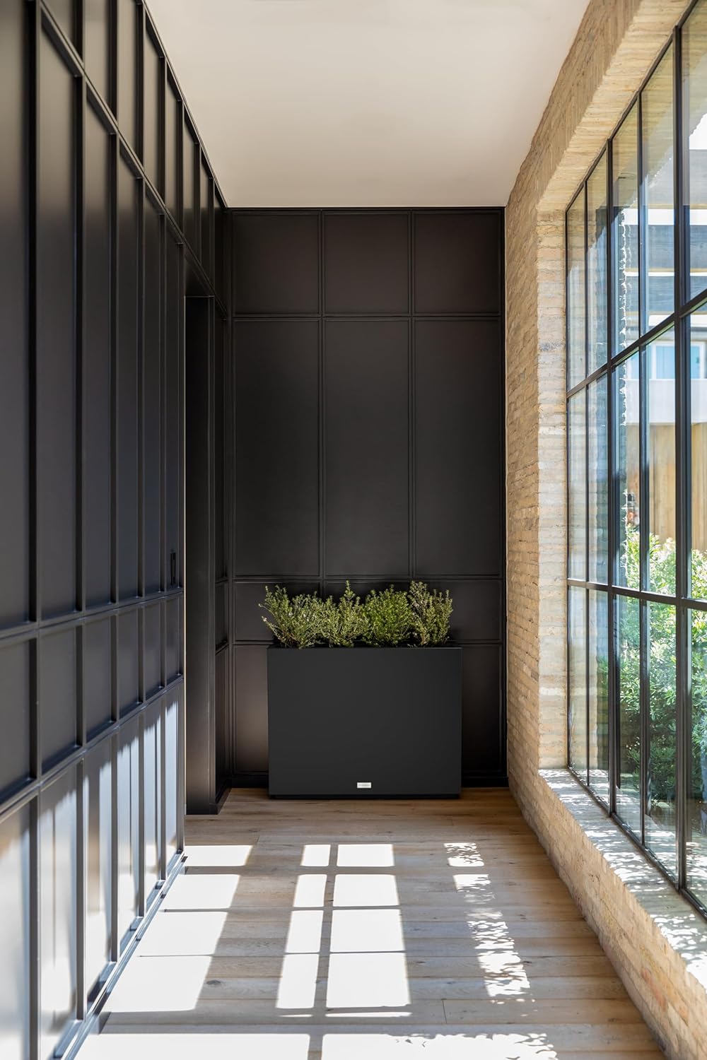 Veradek Block Series Span Plastic Planter - Tall Rectangular Planter for Indoor or Outdoor Patio/Porch | Durable All-Weather with Removable Insert Bucket | Modern Design for Plants, Flowers, Garden - Image 5