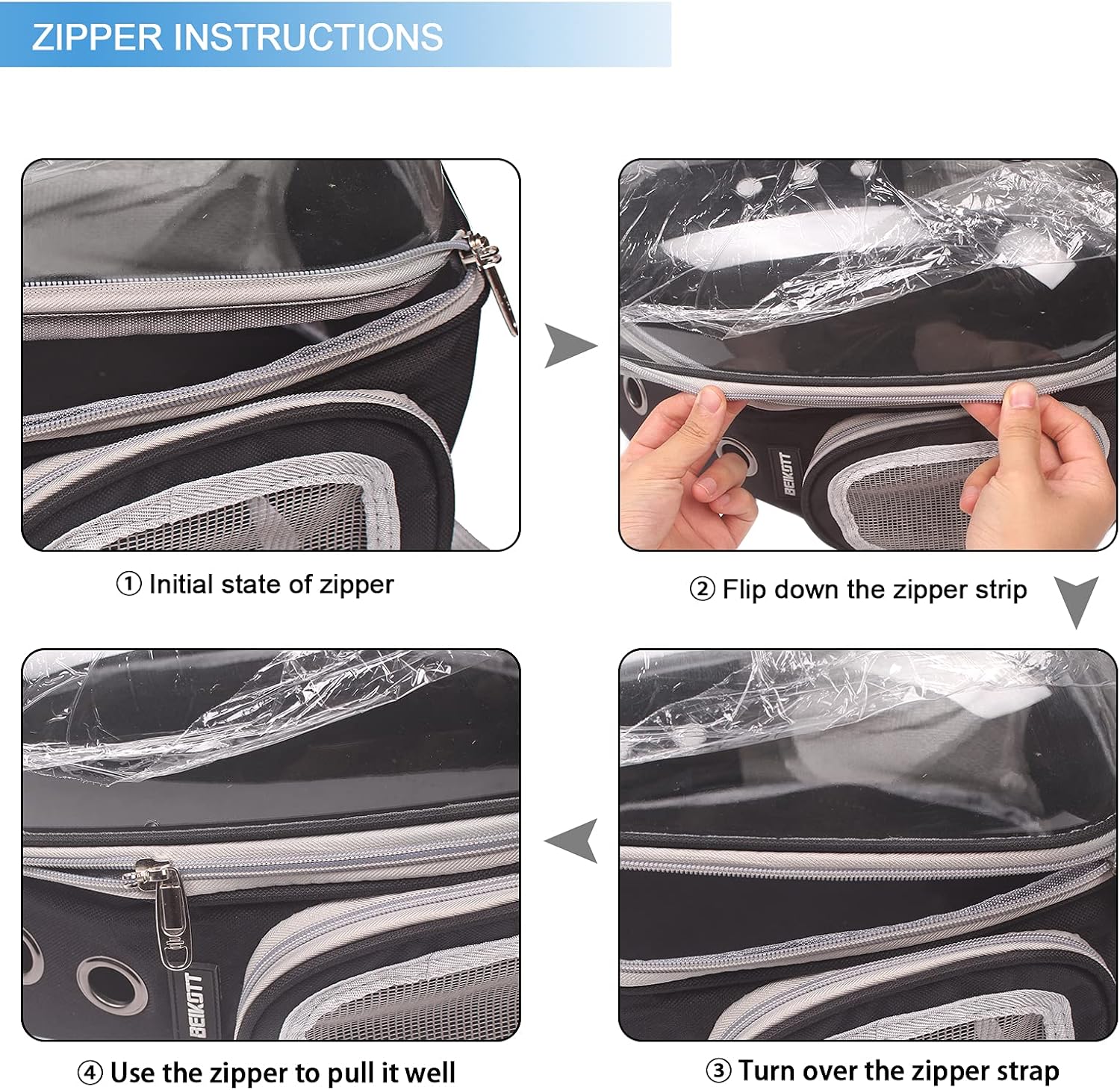 Cat Backpack Carriers, Dog Backpack, Pet Backpack for Small Cats Puppies Dogs Bunny, Airline-Approved Ventilate Transparent Bubble Backpack for Travel and Outdoor(Black) - Image 3