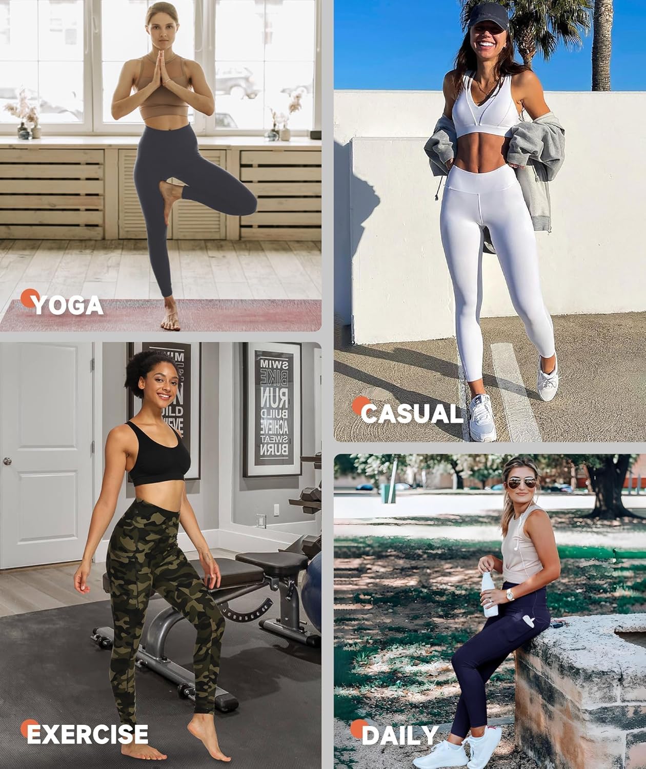 GAYHAY High Waisted Leggings for Women - Soft Opaque Slim Tummy Control Printed Pants for Running Cycling Yoga - Image 6