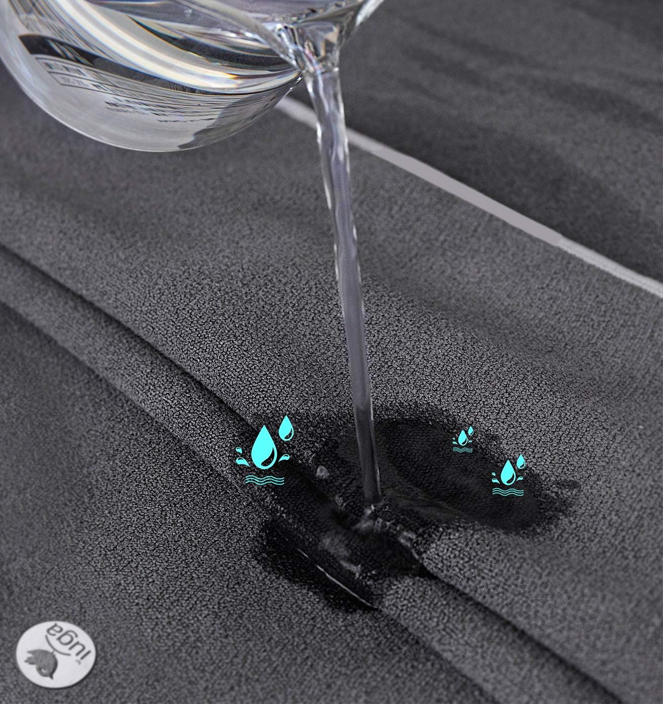 IUGA Yoga Towel for Hot Yoga Non Slip Extra Thick Yoga Mat Towel + Hand Towel 2in1 Set with Corner Pockets Super Absorbent and Quick Dry Hot Yoga Towel - Image 6