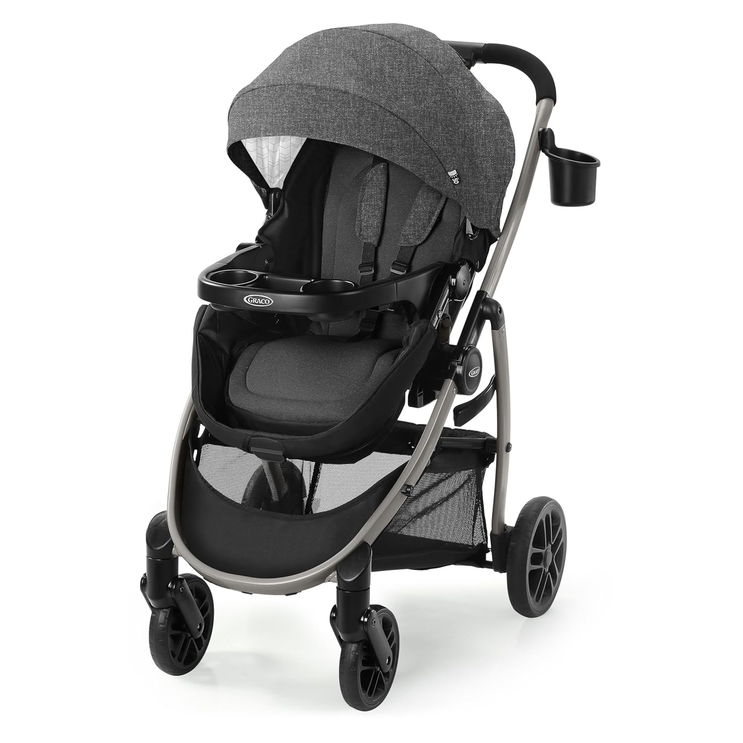Graco Redmond Modes Pramette Stroller, 3-in-1 Convertible: Car Seat Carrier, Infant Pramette to Toddler Stroller with Reversible Seat and One-hand Fold - Image 2