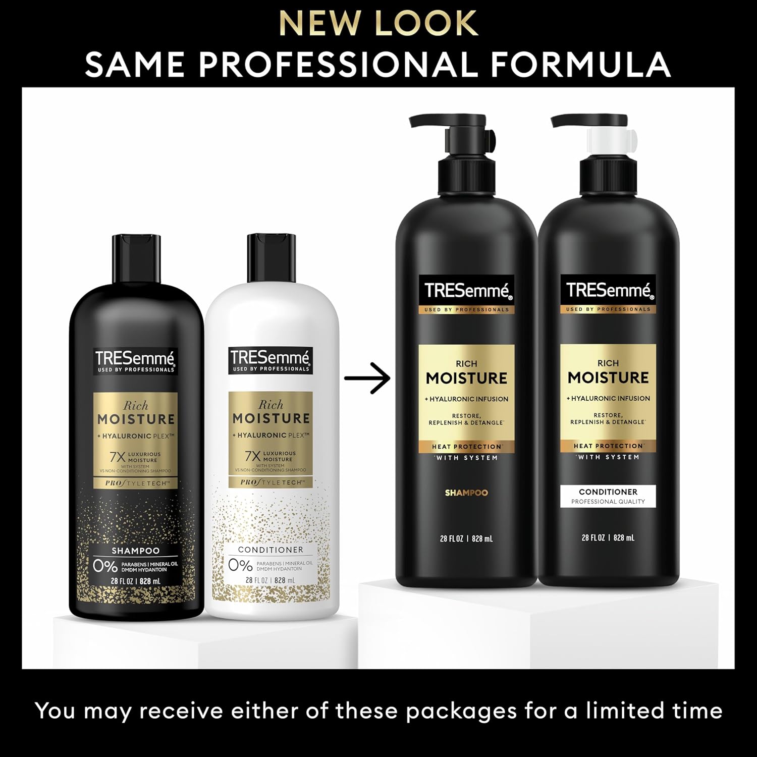 TRESemmé Rich Moisture Shampoo and Conditioner 2 Count Rich Moisture for Dry Hair Formulated With Vitamin E and Biotin 28 oz - Image 4