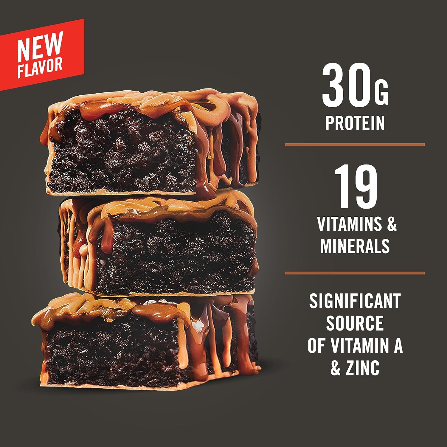 MET-Rx Big 100 Protein Bar, Meal Replacement Bar, 30G Protein, Salted Caramel Brownie Crunch, 9 Count, 3.52 Oz.(Packaging may vary) - Image 4