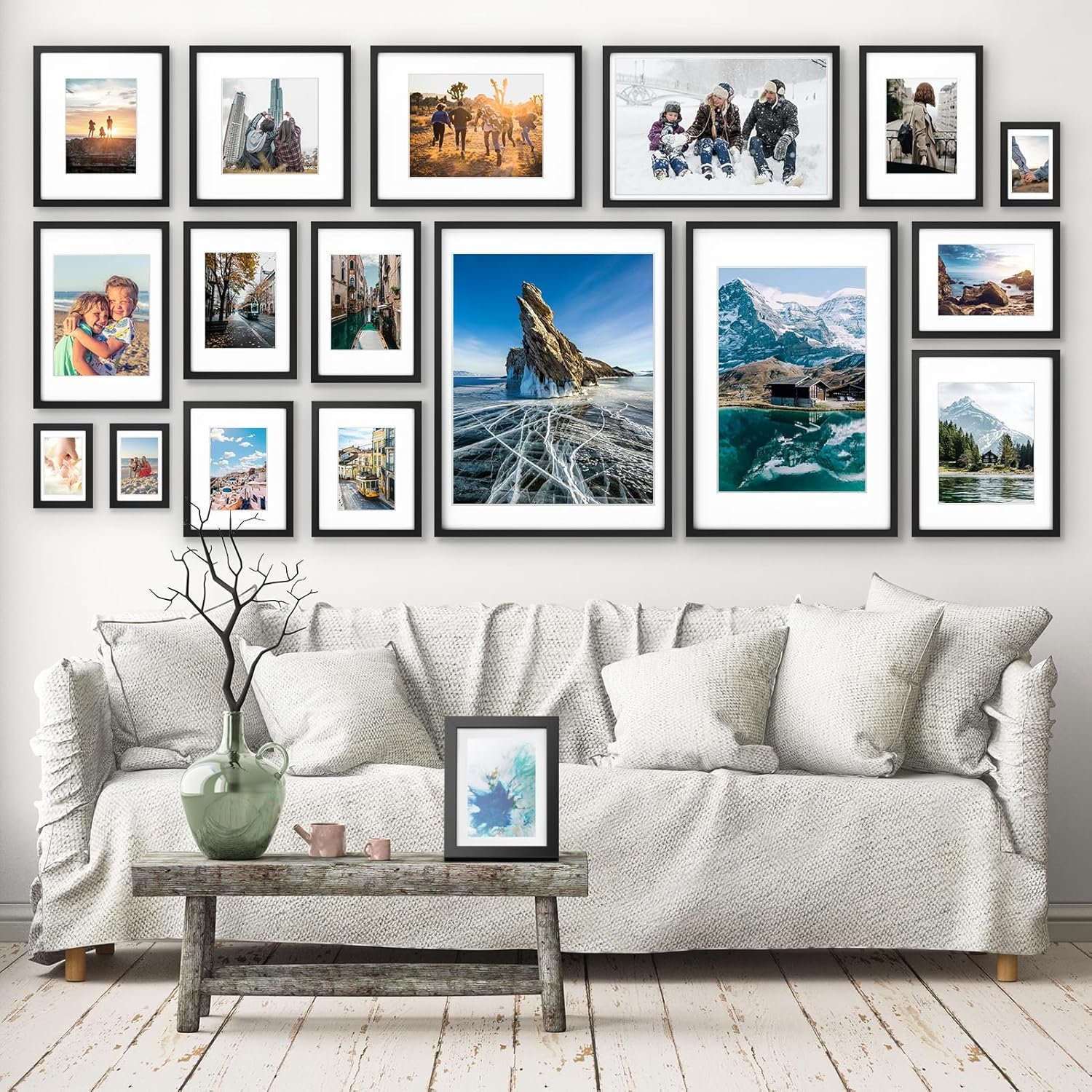 8x10 Picture Frame, 5x7 with Mat or 8x10 Without Mat, Minimalist Style Photo Frame with Plexiglass Cover for Wall & Tabletop Display, Black - Image 8