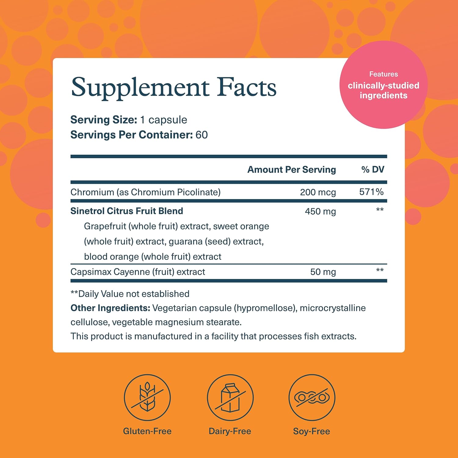 Youtheory Daily Fat Burner - Supports Body Composition & Metabolism - with Citrus Fruit Blend, Chromium & Cayenne Extract - Gluten, Soy & Dairy Free - 60 Vegetarian Capsules - Image 5