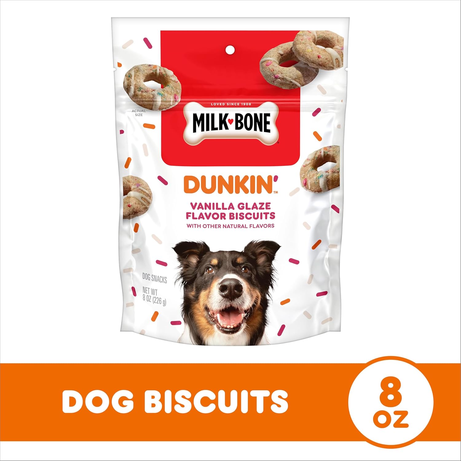 Milk-Bone Limited Edition Dunkin' Vanilla Glaze Flavor Biscuit Dog Treats, 8 Ounce - Image 3