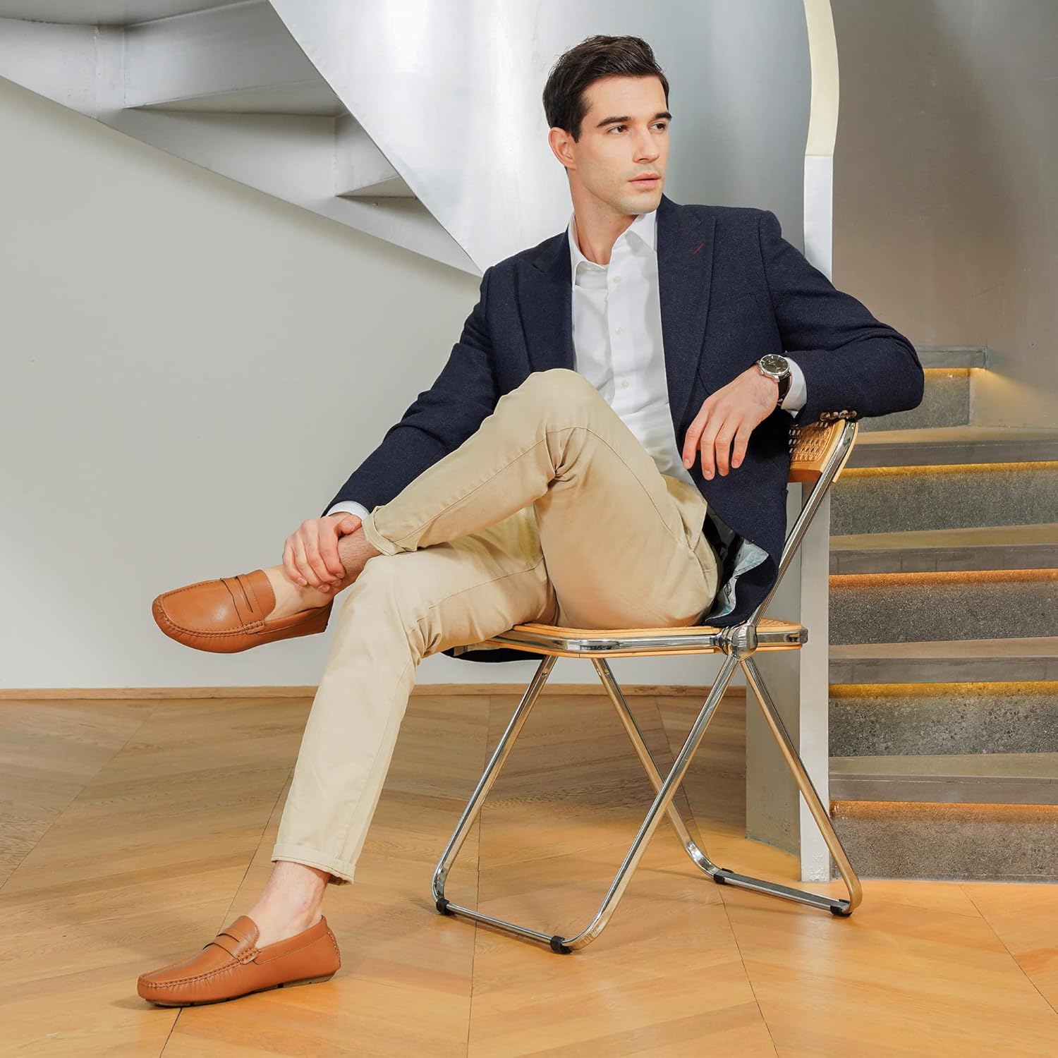 Jousen Men's Loafers Casual Slip On Shoes Soft Penny Loafers for Men Lightweight Driving Boat Shoes - Image 3