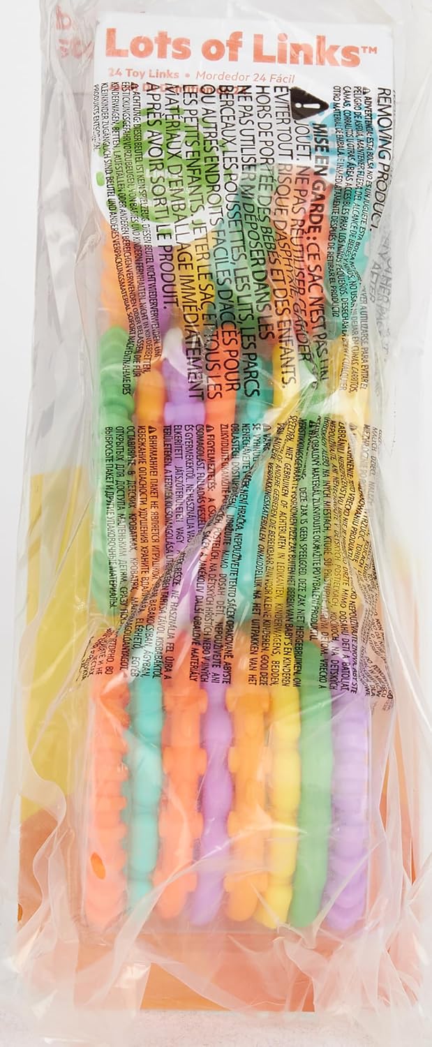 Bright Starts Lots of Links Rings Toys for Stroller or Carrier Seat, BPA-Free, Ages 0 Months Plus, Multicolor, 24 Count - Image 10