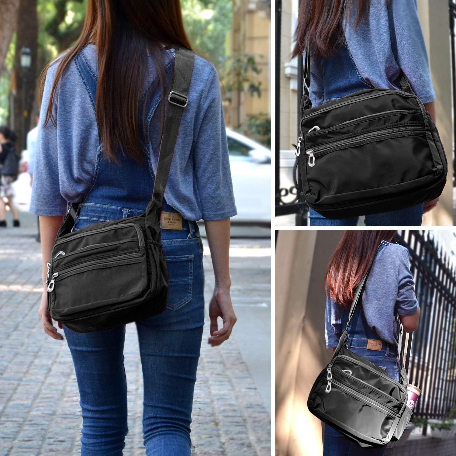 Crossbody Bag for Women Waterproof Shoulder Bag Messenger Bag Casual Nylon Purse Handbag - Image 7