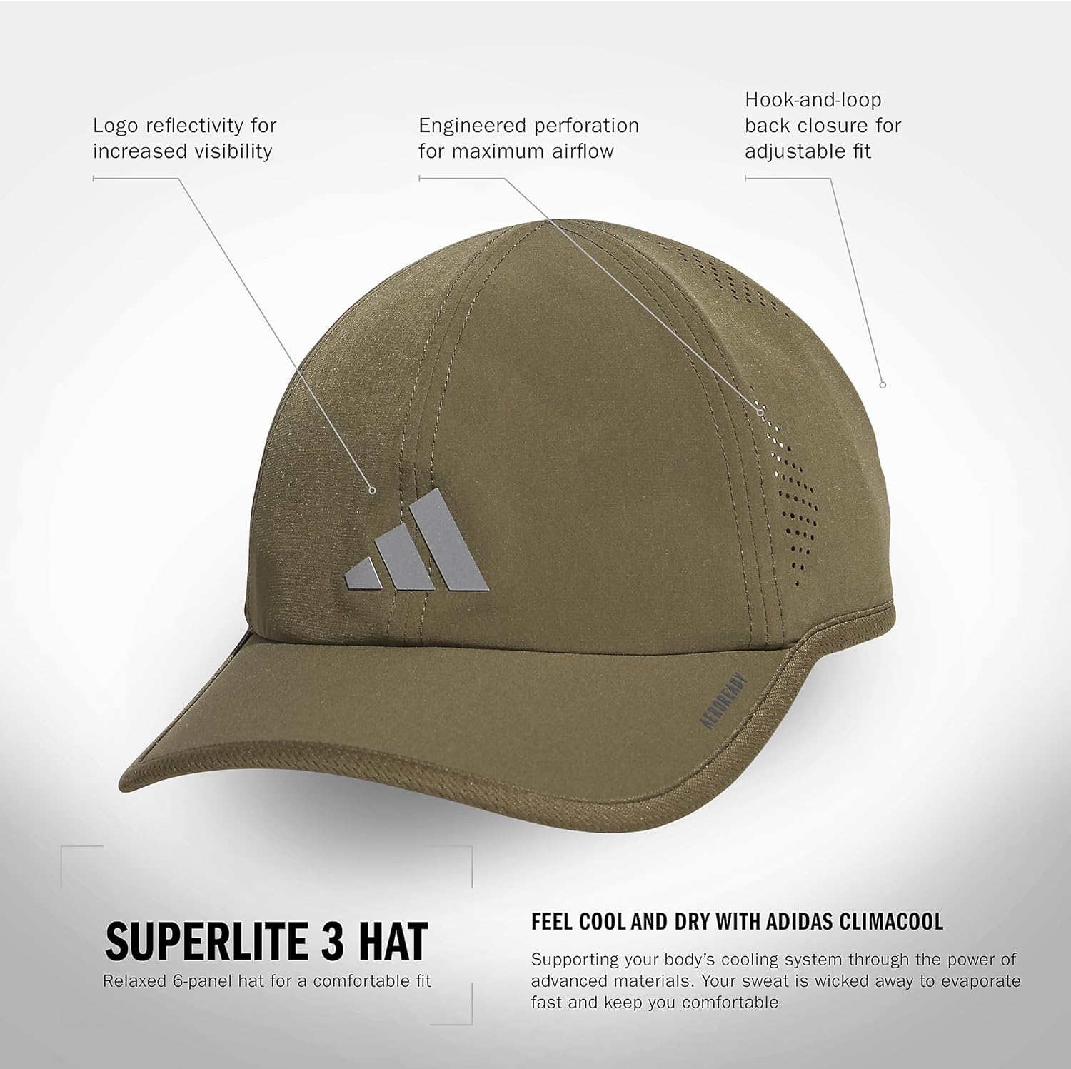 adidas Men's Superlite Cap, Athletic Hats for Men, Men's Caps, Running Hat Men - Image 3