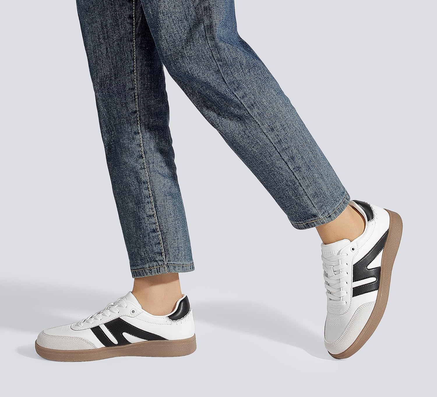 LUCKY STEP Women Classic Retro Gum Sole Fashion Sneakers Casual Tennis Skate Shoe Genuine Leather Walking Footwear Anti Slip Trainers - Image 10