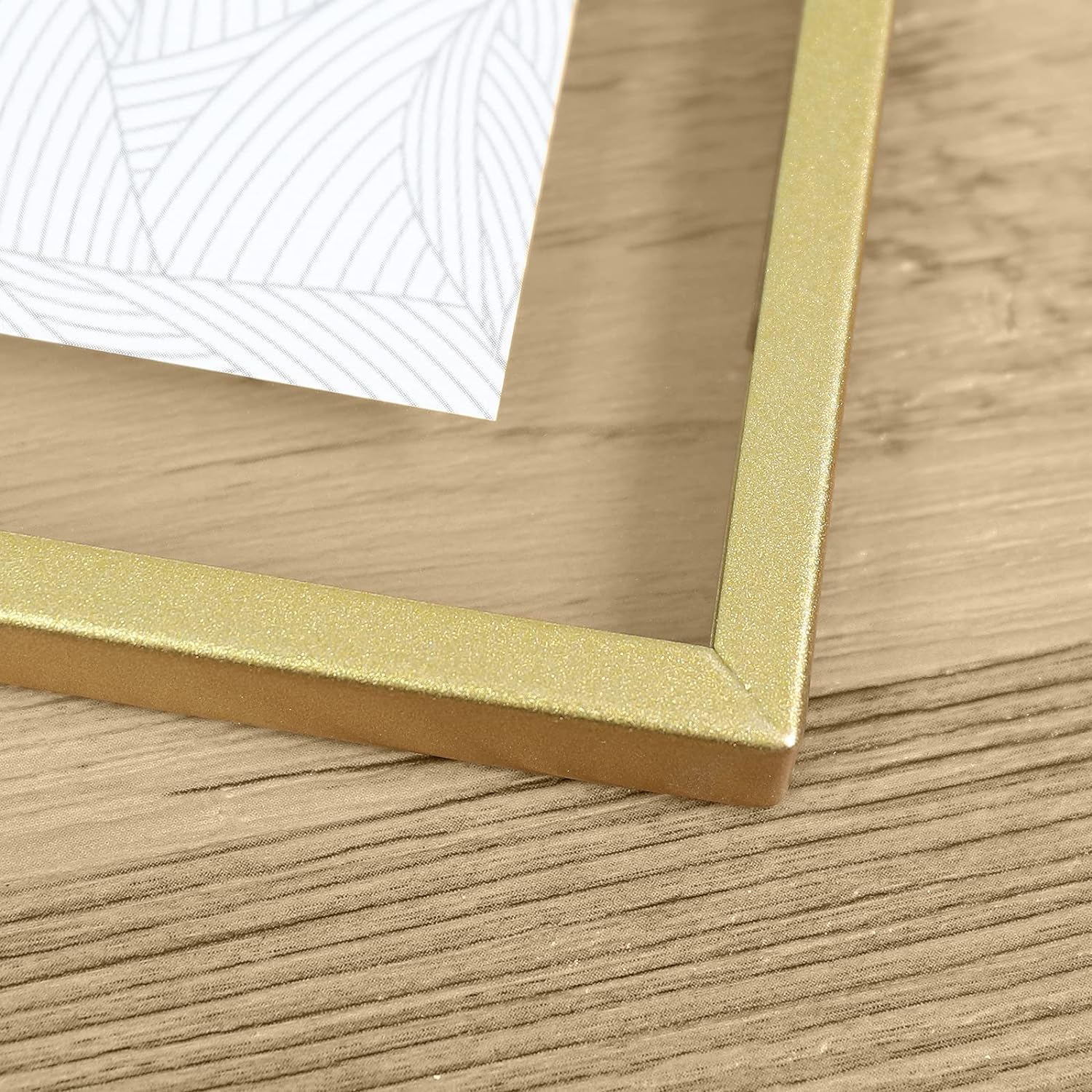 AceList Set of 3 Glass Photo Frame Collection Simple Metal Geometric Picture Frame with Glass Cover Includes 4"" x 4"", 4"" x 6"", 5"" x 7"" - Image 8