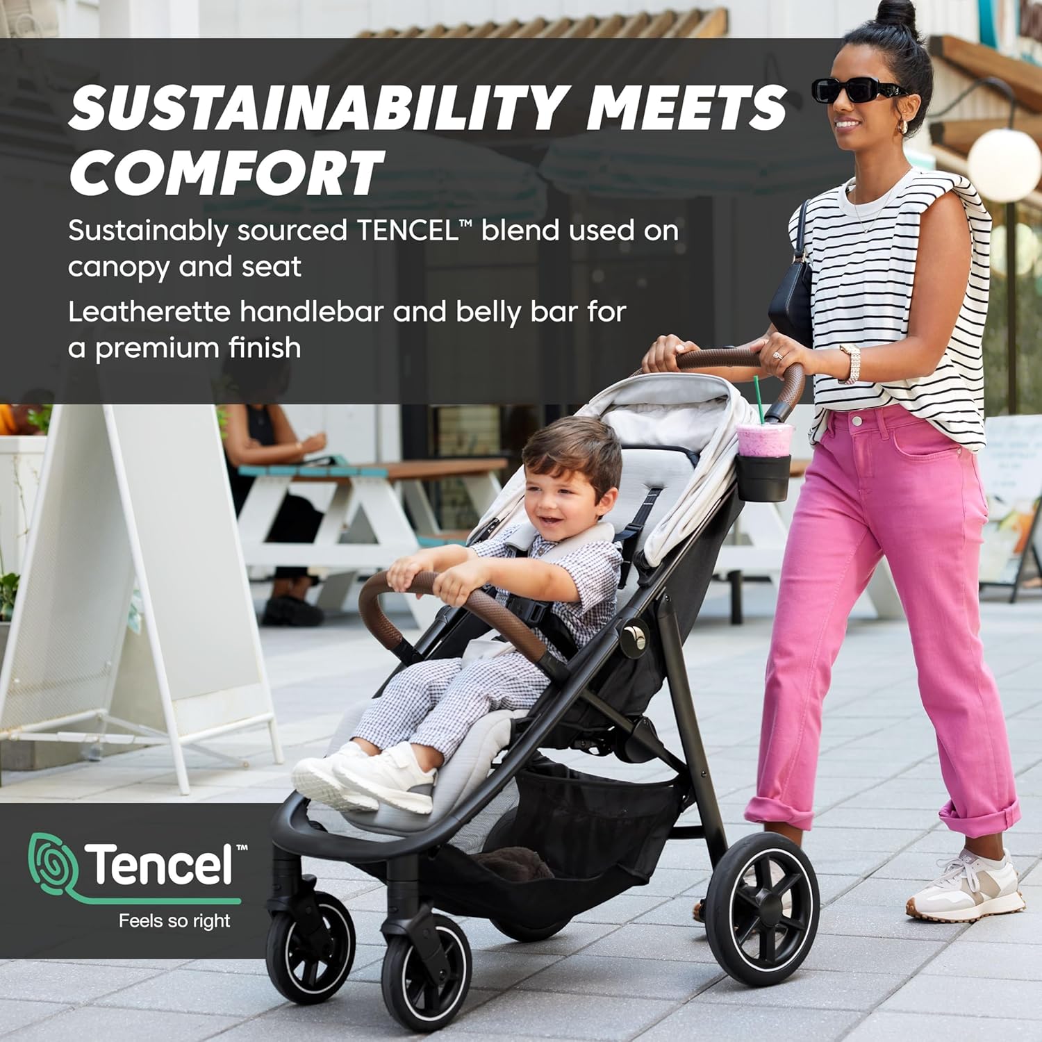 Baby Jogger® City Mini® Air Lightweight Stroller, Frosted Ivory - Image 5