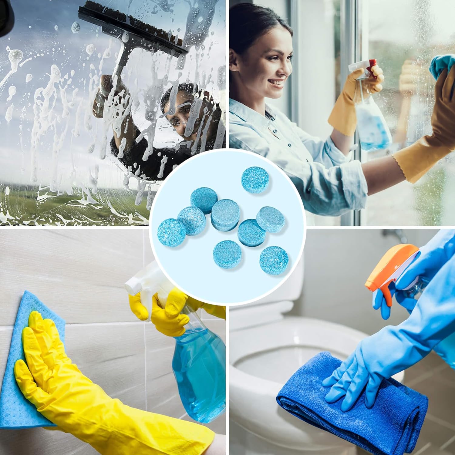 Sukh 150 Car Windshield Washer Tablets - Washer Fluid Tablets Glass Cleaner Concentrate Car Windshield Wiper Fluid Car Windshield Cleaner - Image 8