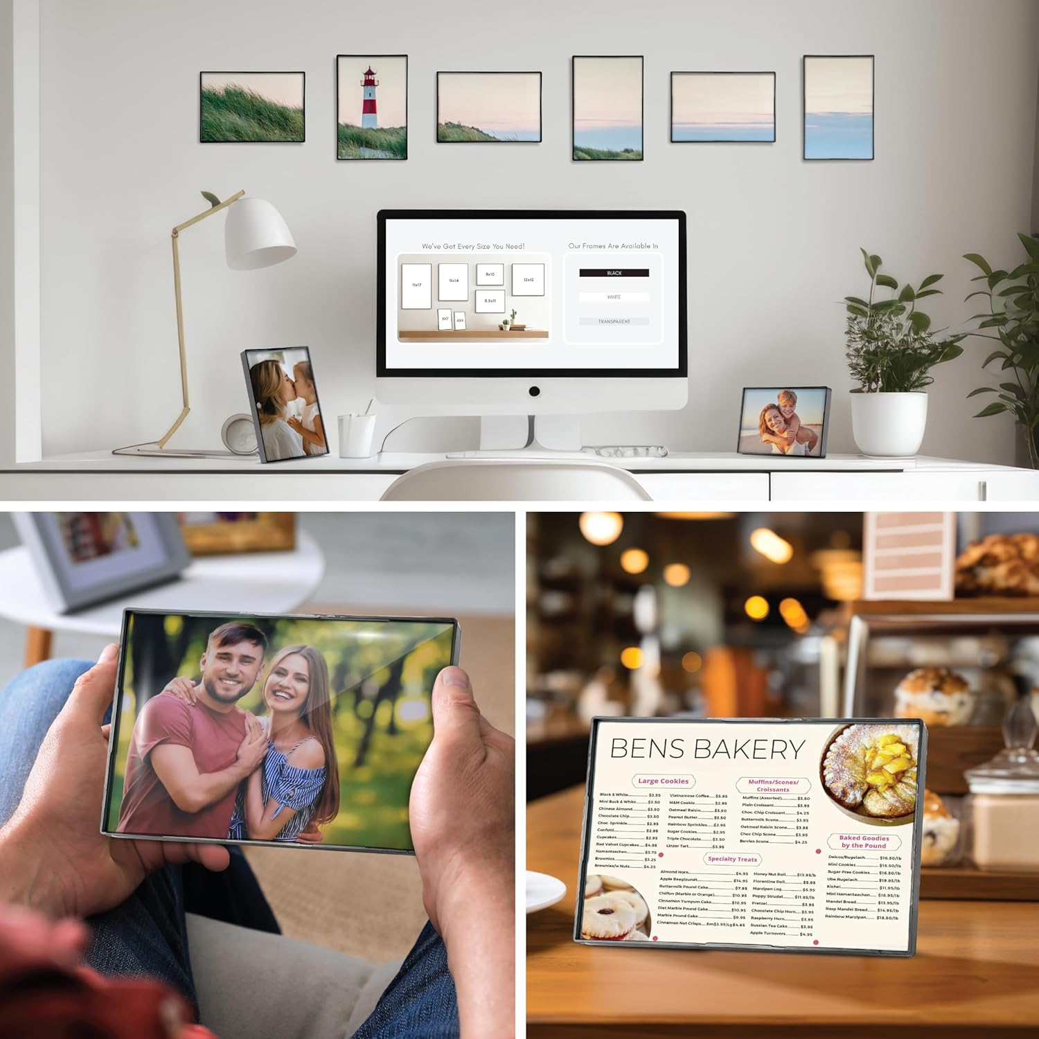 Mantello Front Loading Black Picture Frame - 4x6-Inch Photos -For Tabletop or Wall Decor - Artwork - 6 Pack - Image 8