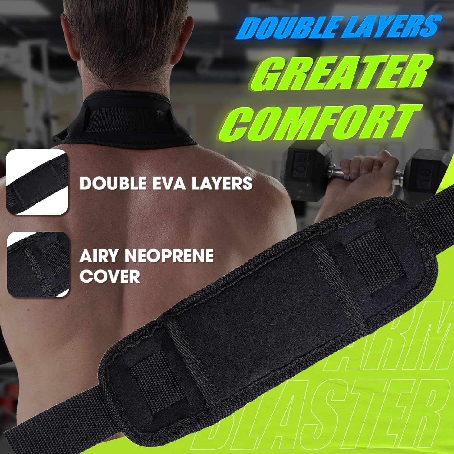 Yes4All Arm Blaster for Biceps & Triceps Dumbbells, 2-Layers Neck Cushion Bicep Curl Support Isolator for Body Building, Strength Training, and Muscle Gain - Image 5