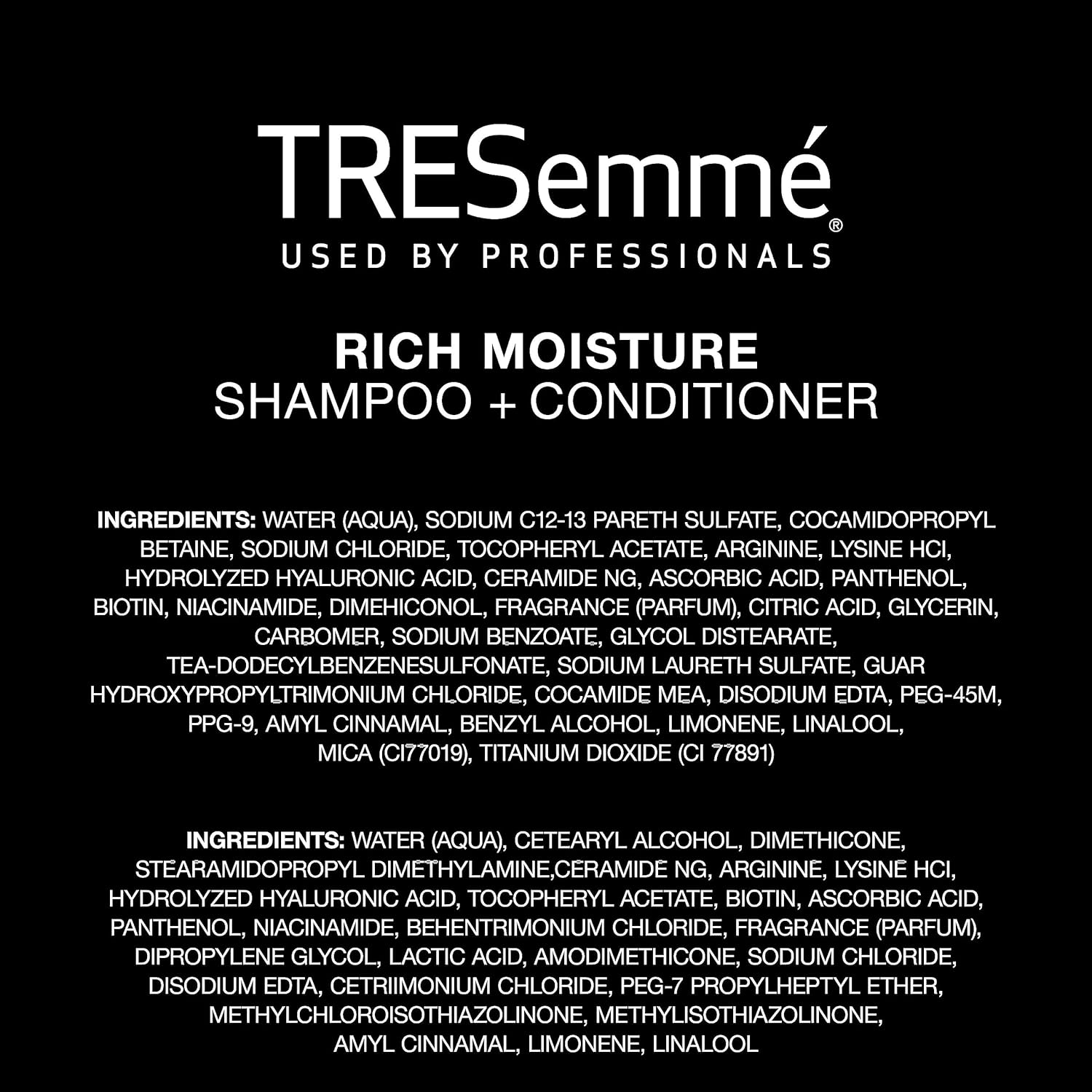 TRESemmé Rich Moisture Shampoo and Conditioner 2 Count Rich Moisture for Dry Hair Formulated With Vitamin E and Biotin 28 oz - Image 7
