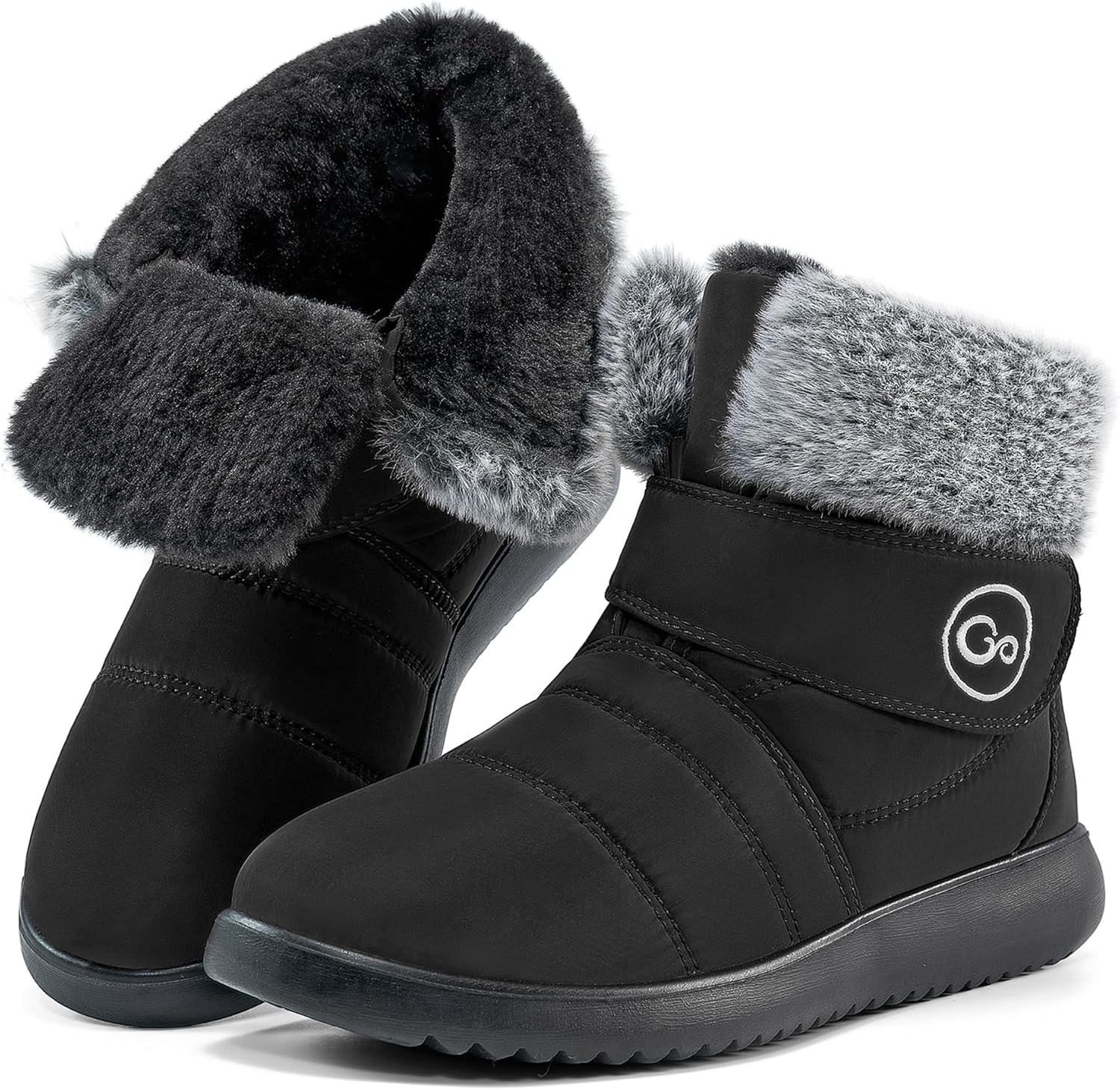 Women Snow Boots Winter Shoes With Hook Loop Comfortable Fur Lined Boots for Women Waterproof Slip On Booties Warm Anti Slip Shoes - Image 2