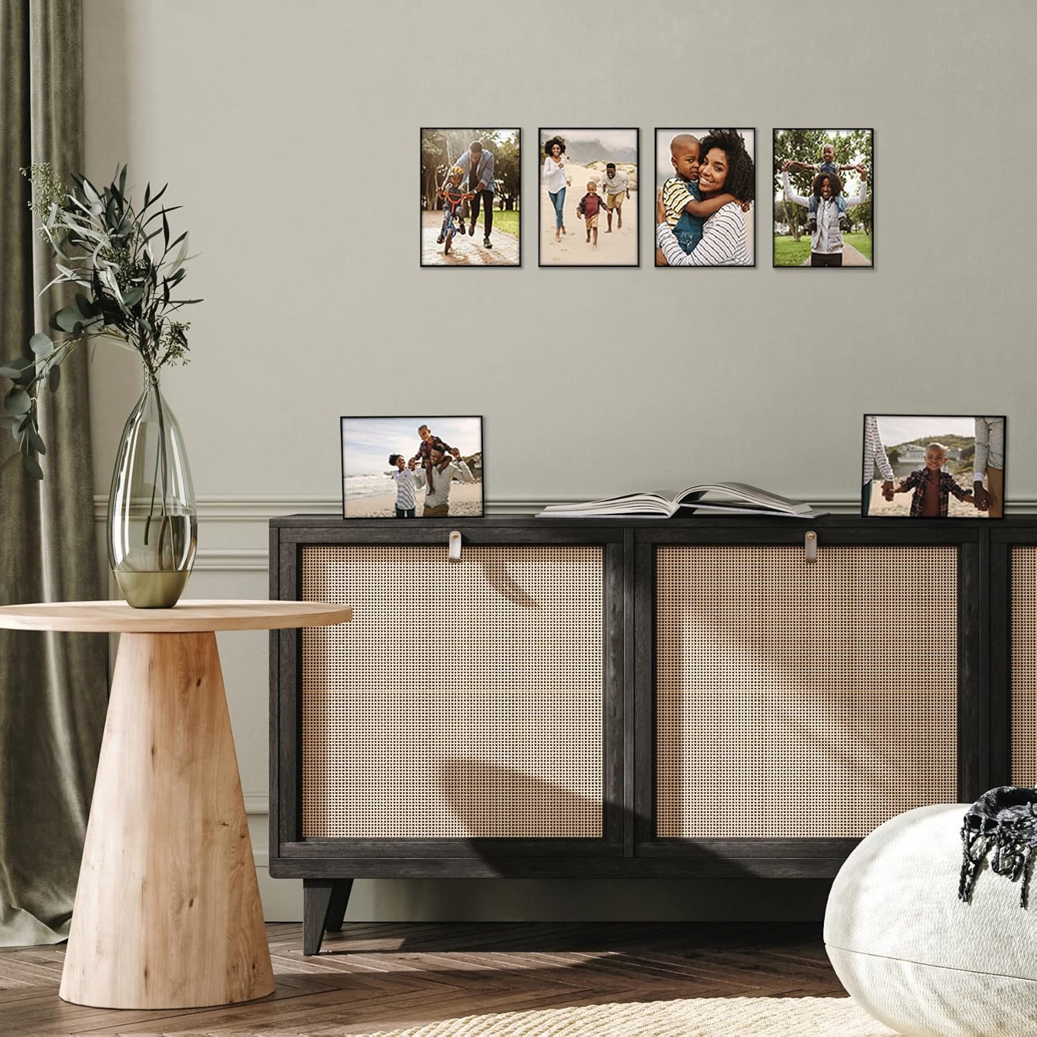 Americanflat Front Loading 4x6 Picture Frame with Shatter-Resistant Glass - Set of 6 - Metropolitan Collection - Photo Frame for Tabletop and Wall Display - Black - Image 7