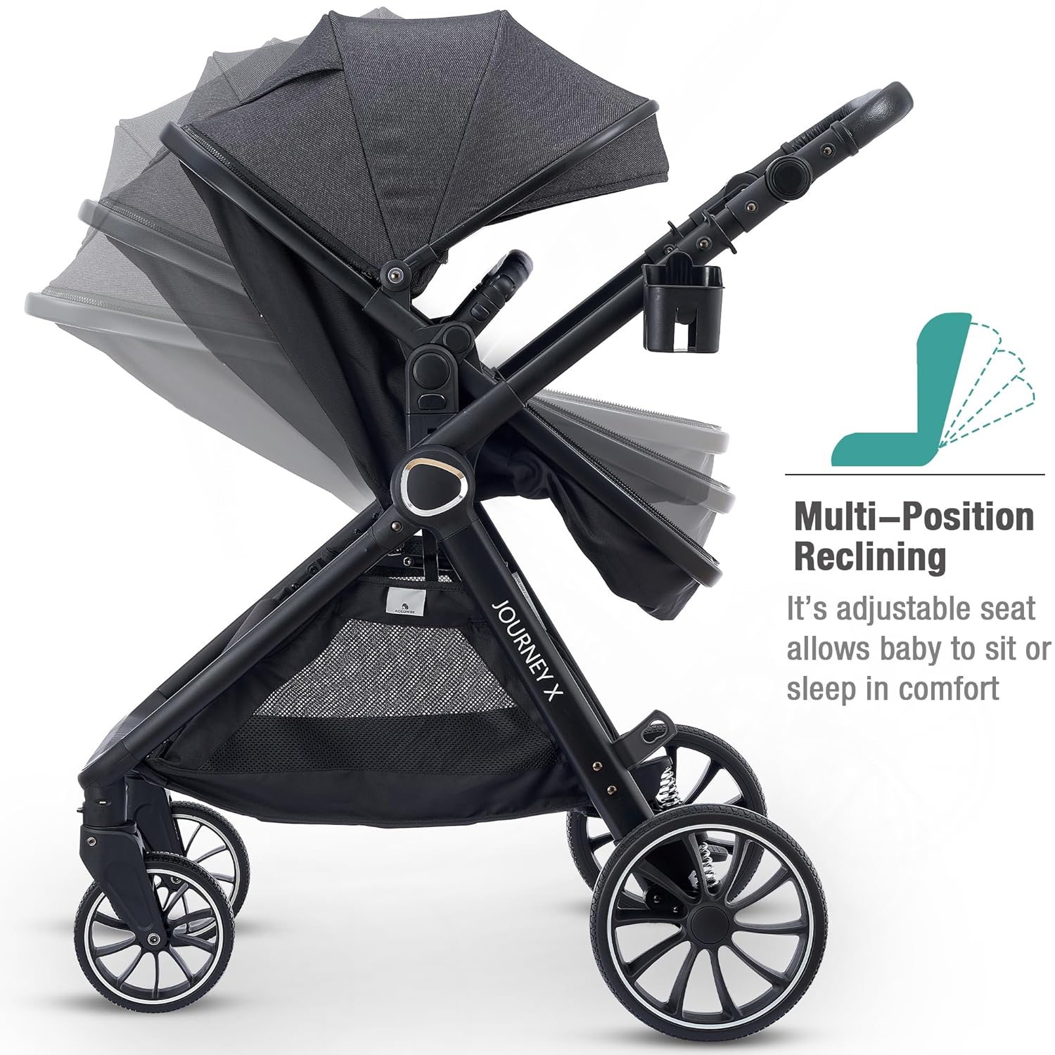 Baby Stroller 2 in 1 Newborn Convertible Stroller Bassinet for Infant New Born Pushchair 0-36 Month - Image 4