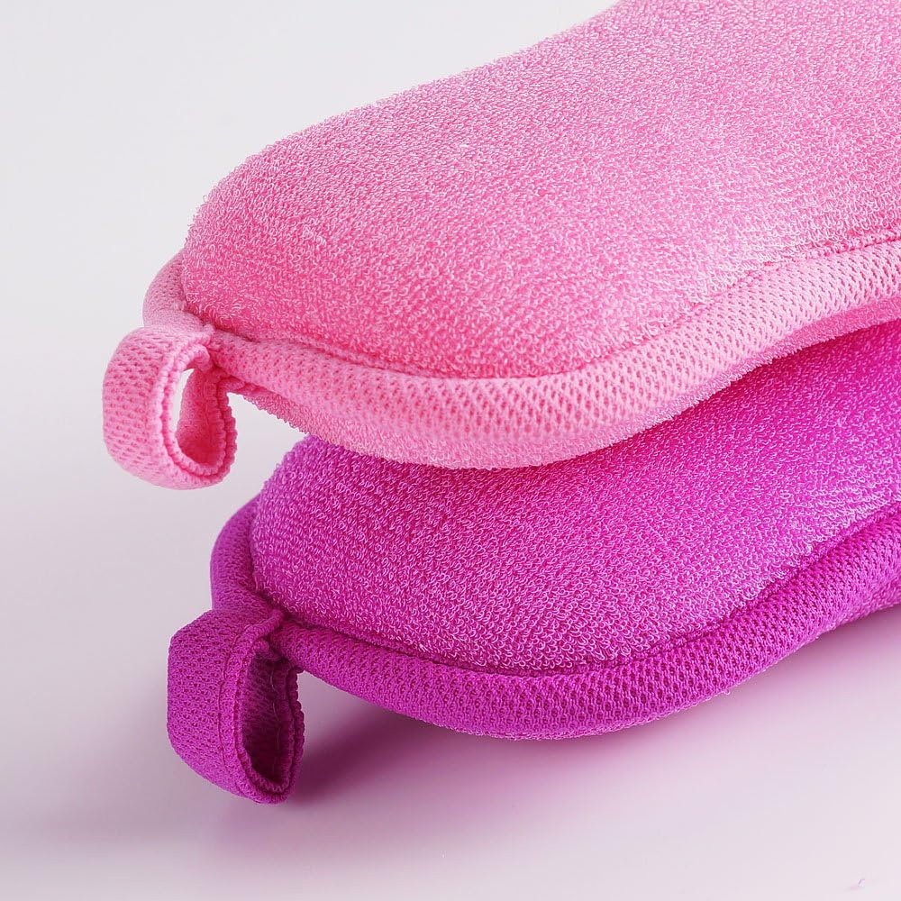 Baby Bath Sponge - Ultra Soft Baby Sponge for Bathing - Kids Bath Sponges for Infants, Toddler Bath Time, 2 Count (1 Pack) - Pink Violet - Image 5