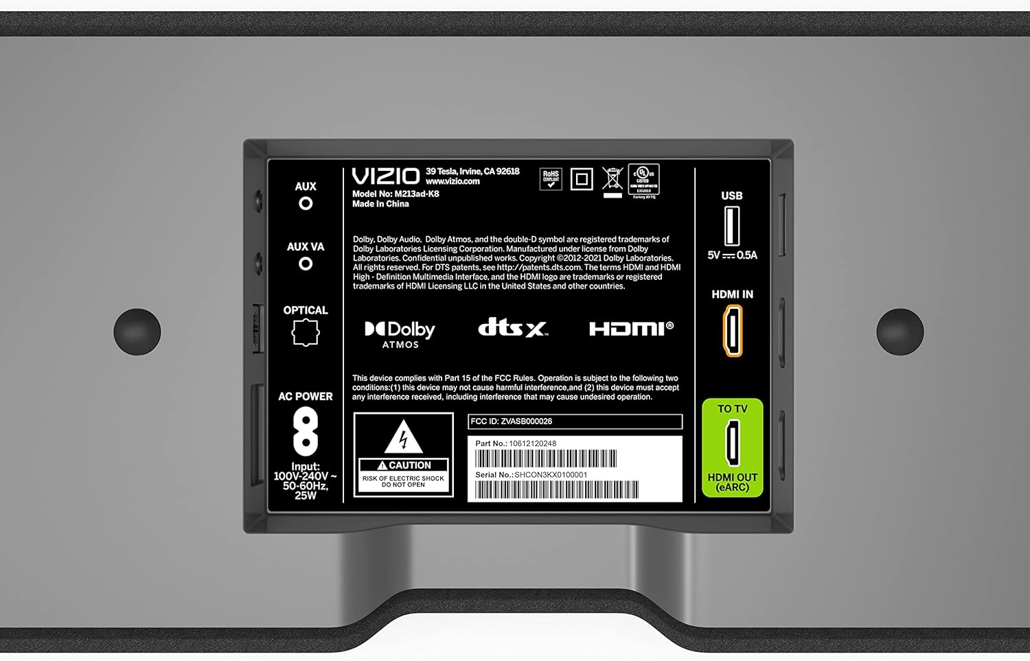 VIZIO M-Series All-in-One 2.1 Immersive Sound Bar with 6 High-Performance Speakers, Dolby Atmos, DTS:X, Built in Subwoofers and Alexa Compatibility, M213ad-K8, 2023 Model - Image 13