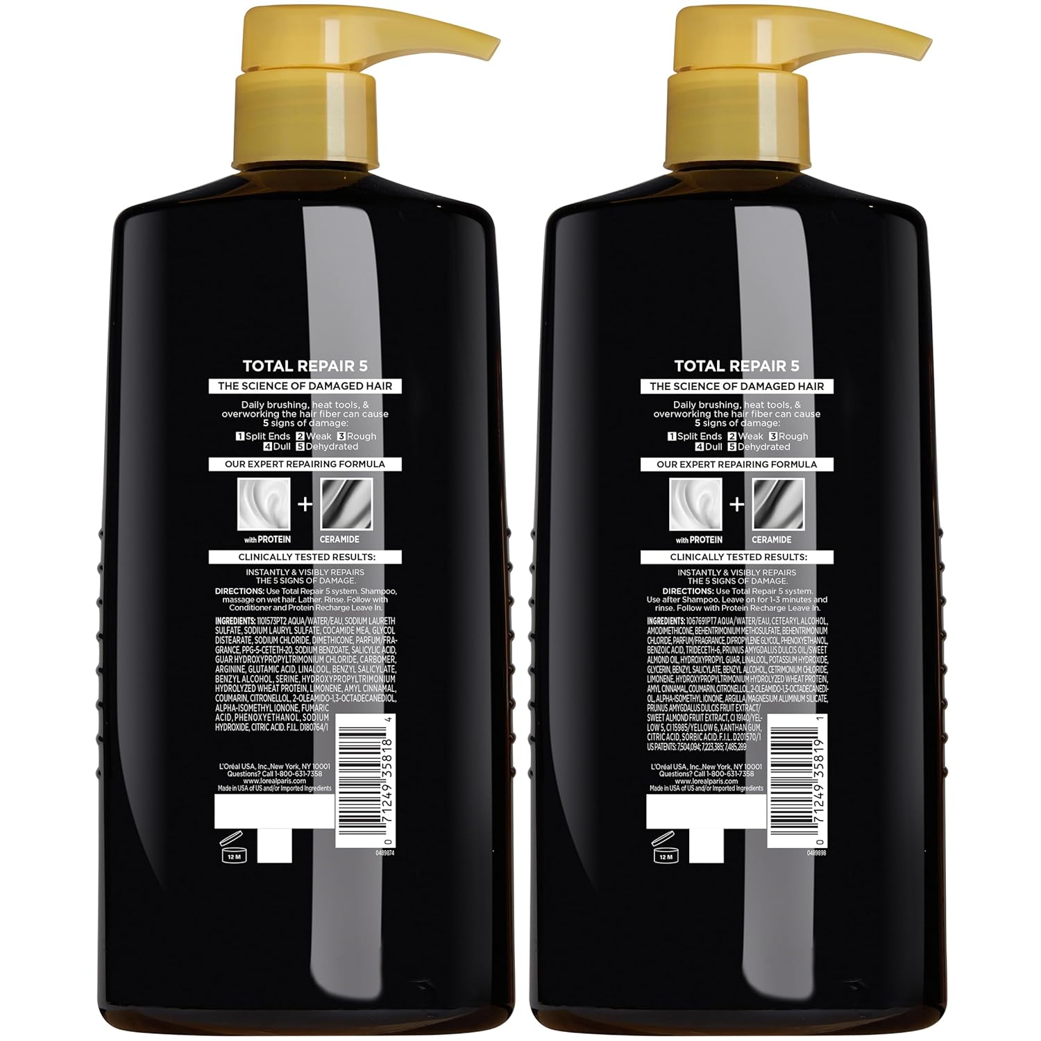 L'Oreal Paris Elvive Total Repair 5 Repairing Shampoo and Conditioner for Damaged Hair, 28 Ounce (Set of 2) - Image 9