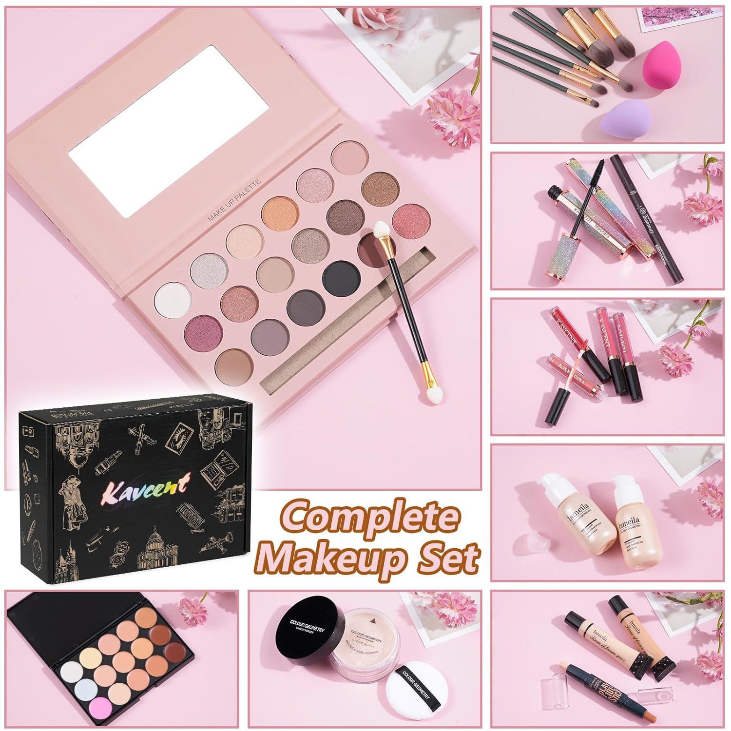 Makeup Kit Makeup Sets for Teens Makeup kits for Women Teenagers Make up Eyeshadow Palette Foundation Concealer Lipgloss Makeup Kit for Women Full Kit - Image 7