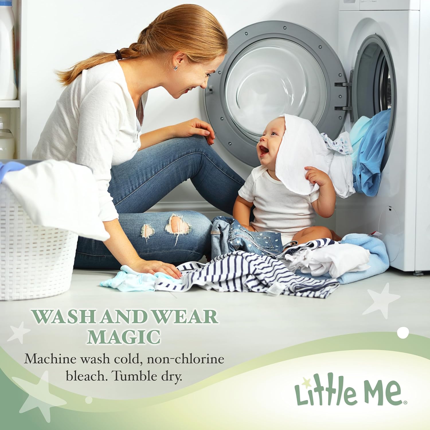 Little Me Clothes for Baby Girls 100% Cotton Scratch-Free Tag Footed One-Piece Romper and Hat Sleeper Set Preemie to 9 Months - Image 5