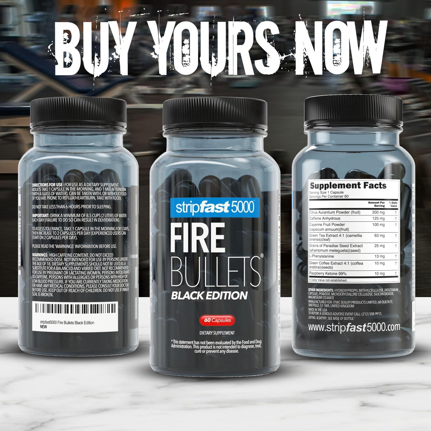 stripfast5000 Fire Bullets Black Edition Max Strength for Women and Men - Pack of 1 - Image 7