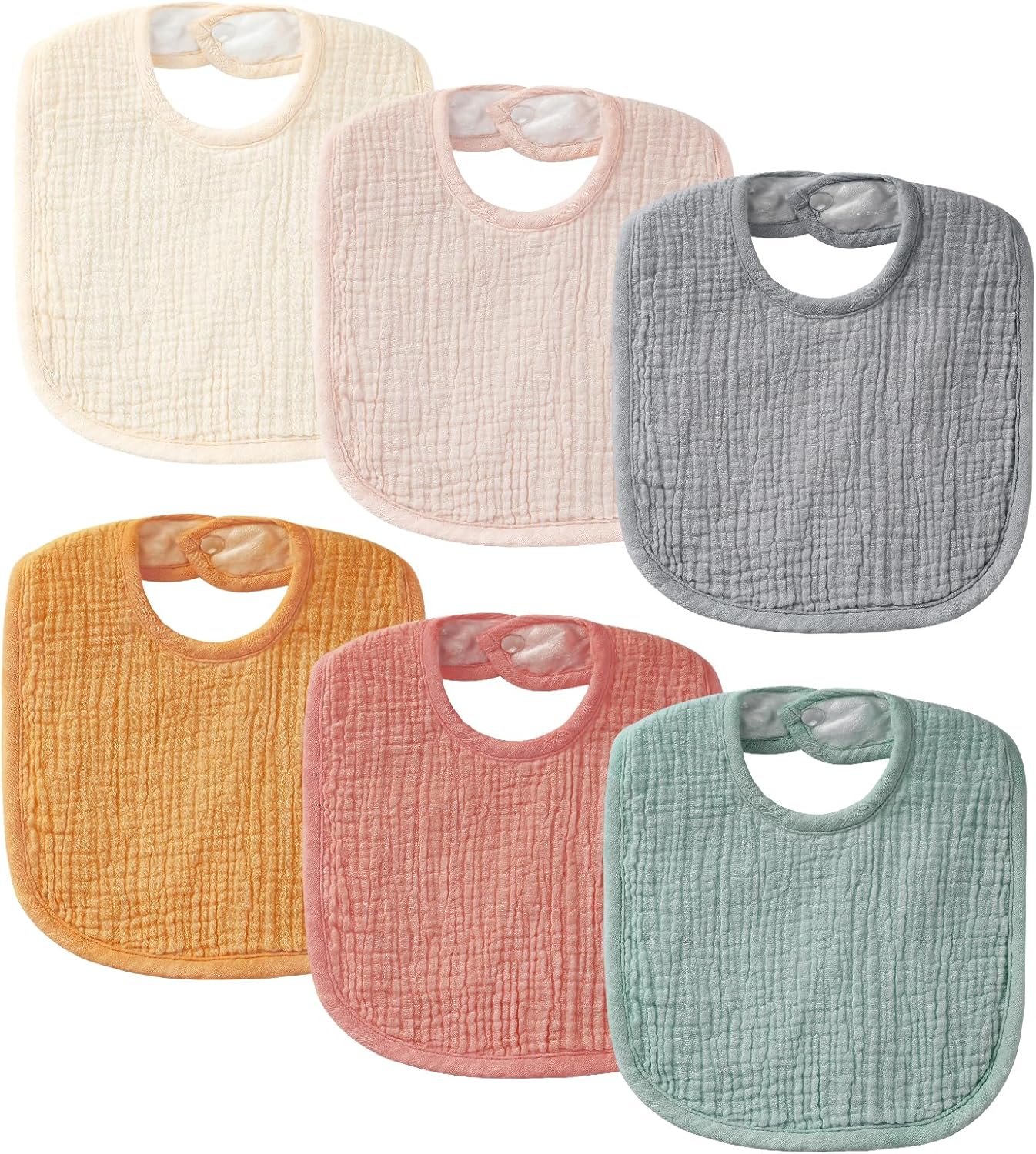Muslin Baby Bibs for Unisex Boys Girls, Soft Cotton Baby Drool Bibs, Drooling and Teething Bibs for Infant, Newborn - Image 2