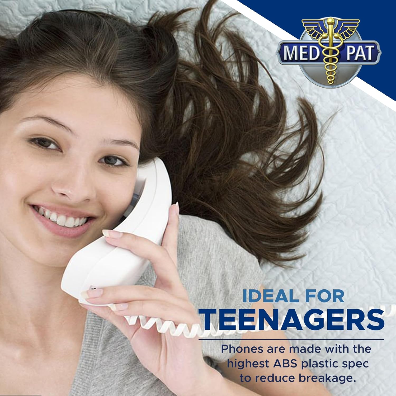 XL88Q - Easy to Use One-Piece Telephone with Ring/in-Use Light Indicator, Extra Loud-Extra Clear Volume Boost, for Busy Settings, Elderly & Teenagers, Corded Landline Telephone, Pack of 1 - Image 8