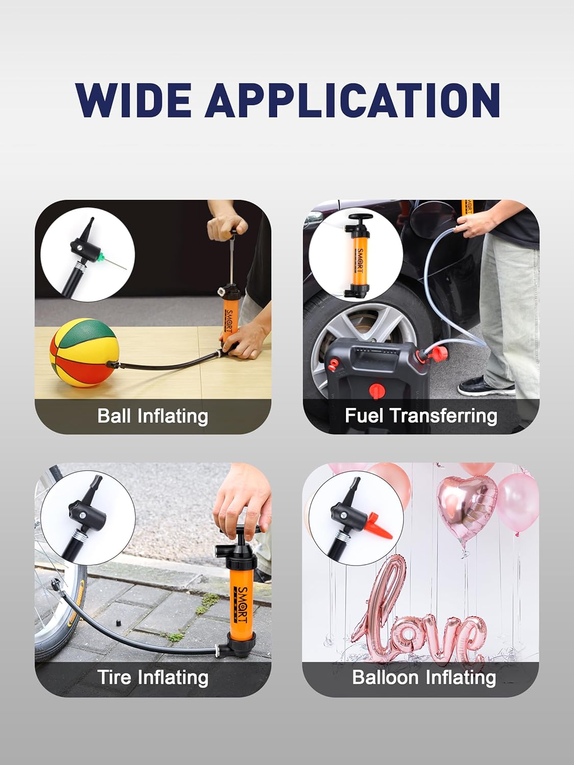 SMART JERRY - Siphon Pump for Gasoline, Fluid Transfer Pump Automotive, RV Antifreeze Pump Kit, Oil Transfer Pump, Hand Pump Siphon, Manual Fuel Transfer Pump, Transmission Fluid Pump, Lawn Mower Pump - Image 7