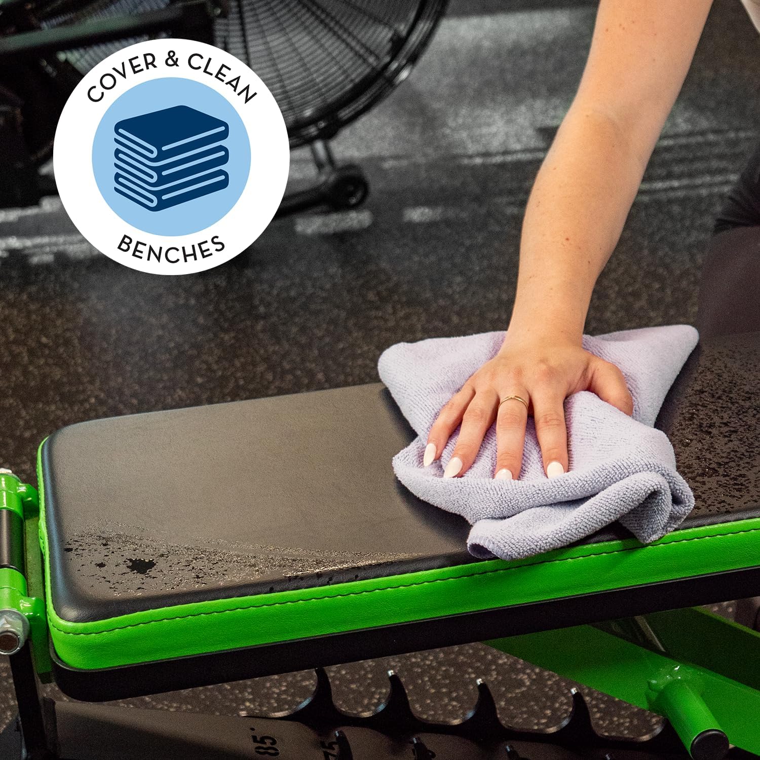 S&T INC. Microfiber Gym Towel, Yoga Towel for Home, Gym Bag and Workout Equipment, 16 Inches x 27 Inches, Purple, 3 Pack - Image 3