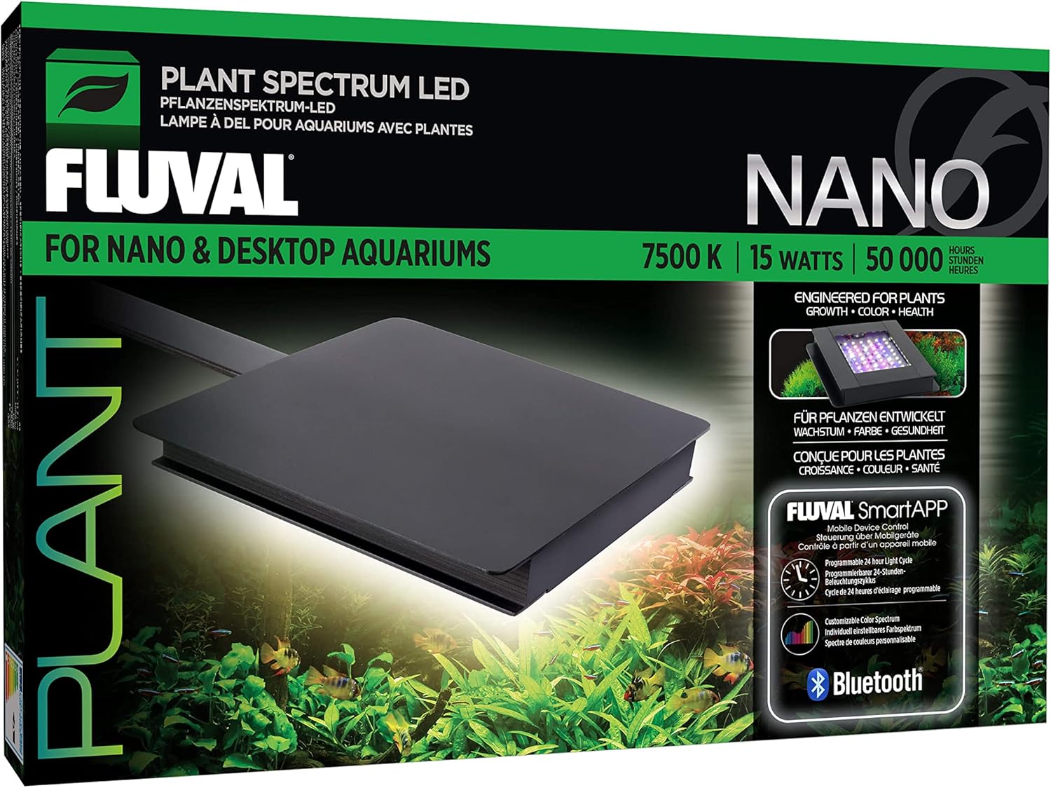 Fluval Plant Nano LED Aquarium Lighting with Bluetooth, 15 Watts - Image 2