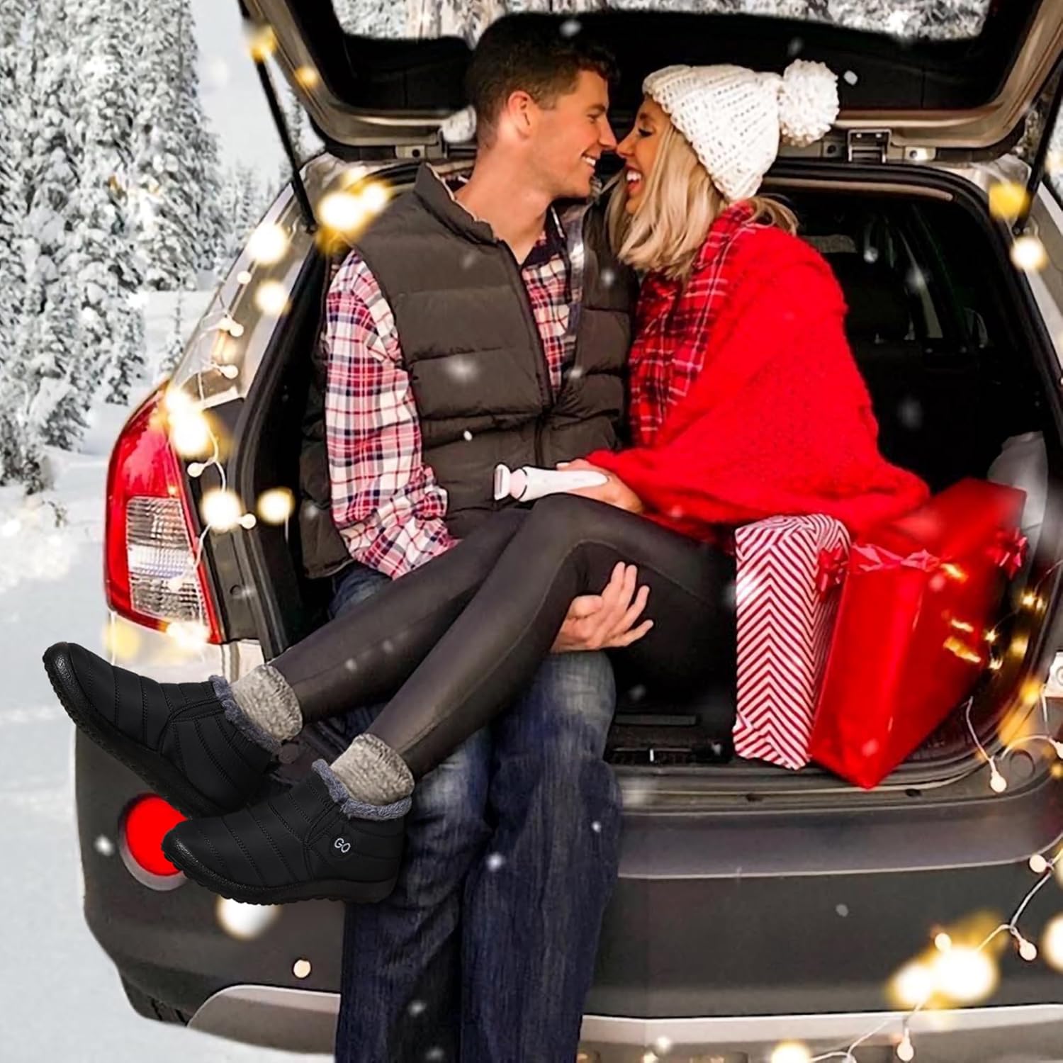 DUOYANGJIASHA Womens Snow Boots Winter Shoes Warm Fur Lined Ankle Booties Waterproof Comfortable Boots for Women - Image 5