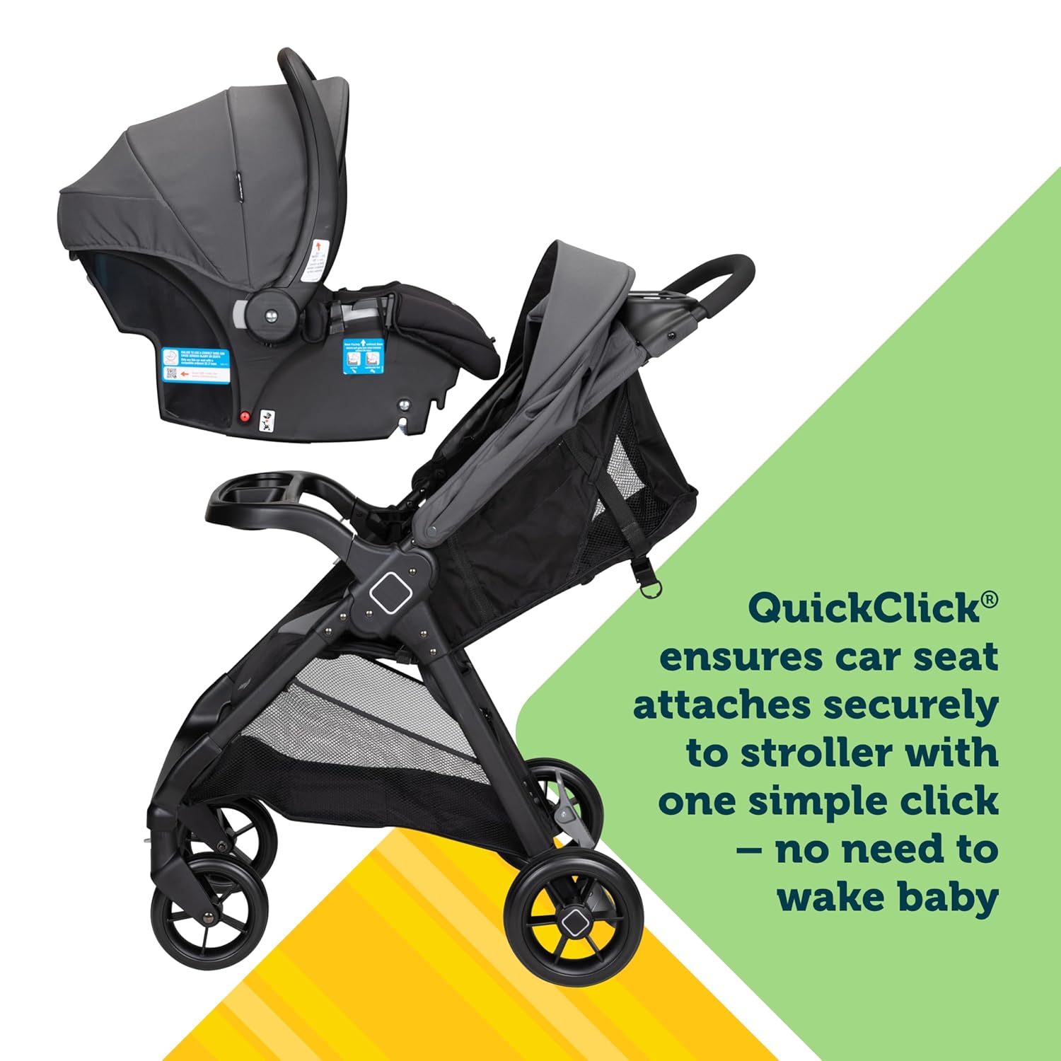 Safety 1st Smooth Ride Travel System Stroller and Car Seat OnBoard™ FLX - Efficient Infant Car Seat Stroller and Infant Car Seat and Stroller Combo, Monument - Image 6