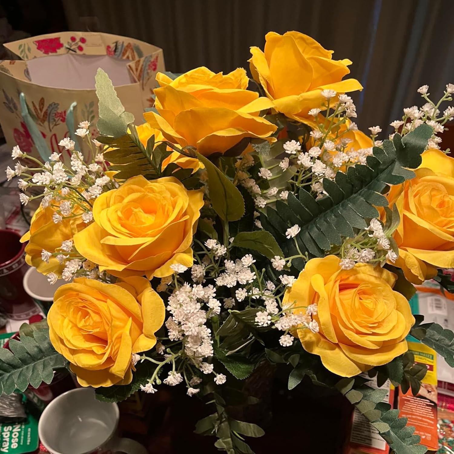 Yastouay Babys Breath Artificial Flowers, 6Pcs Fake White Babys Breath Flowers Artificial Bulk, Real Touch Faux Babies Breath Gypsophila Bouquet for Wedding Floral Arrangement Party Decor - Image 4