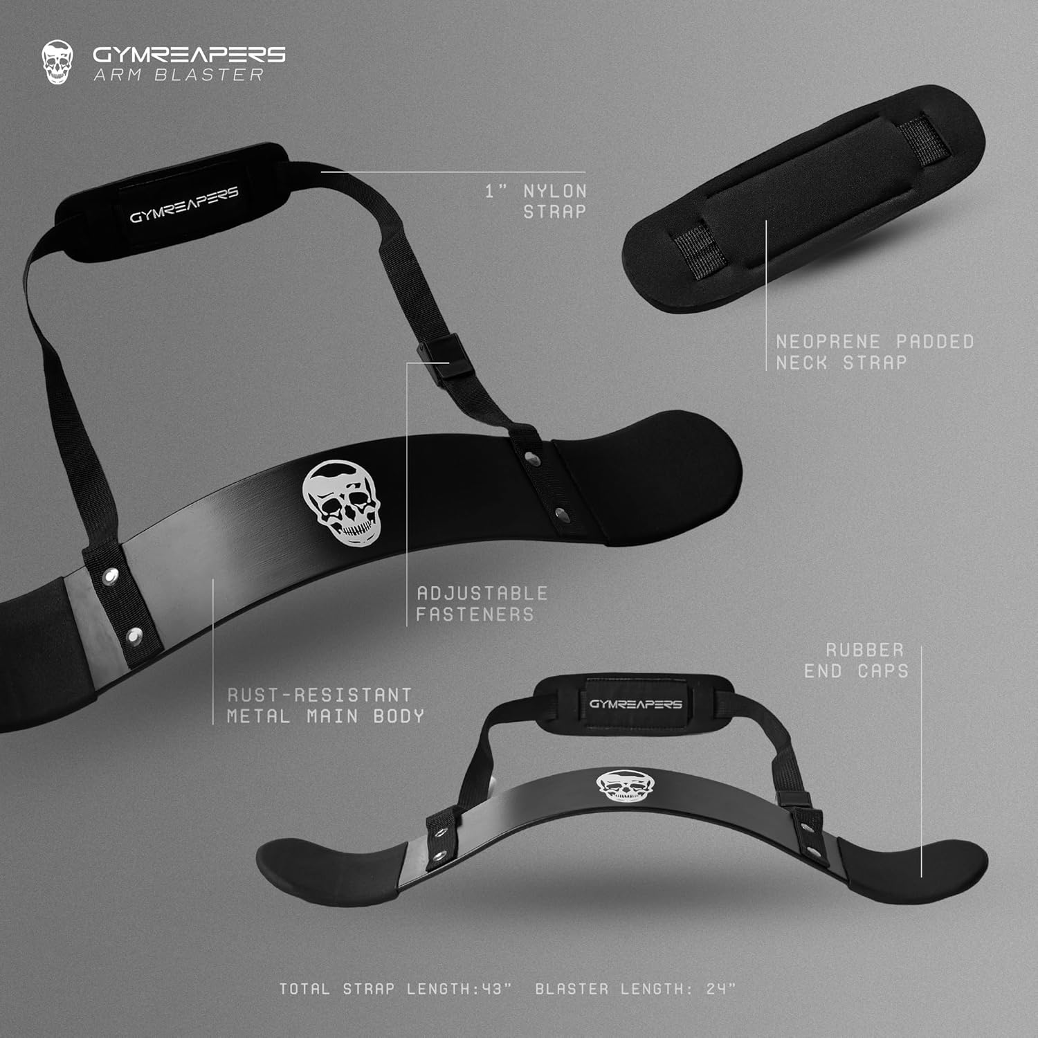 Gymreapers Bicep Arm Blaster - Bicep Curl Isolator w/Contoured, Padded Edges - Adjustable Bicep Bomber for Weightlifting & Bodybuilding - Image 6