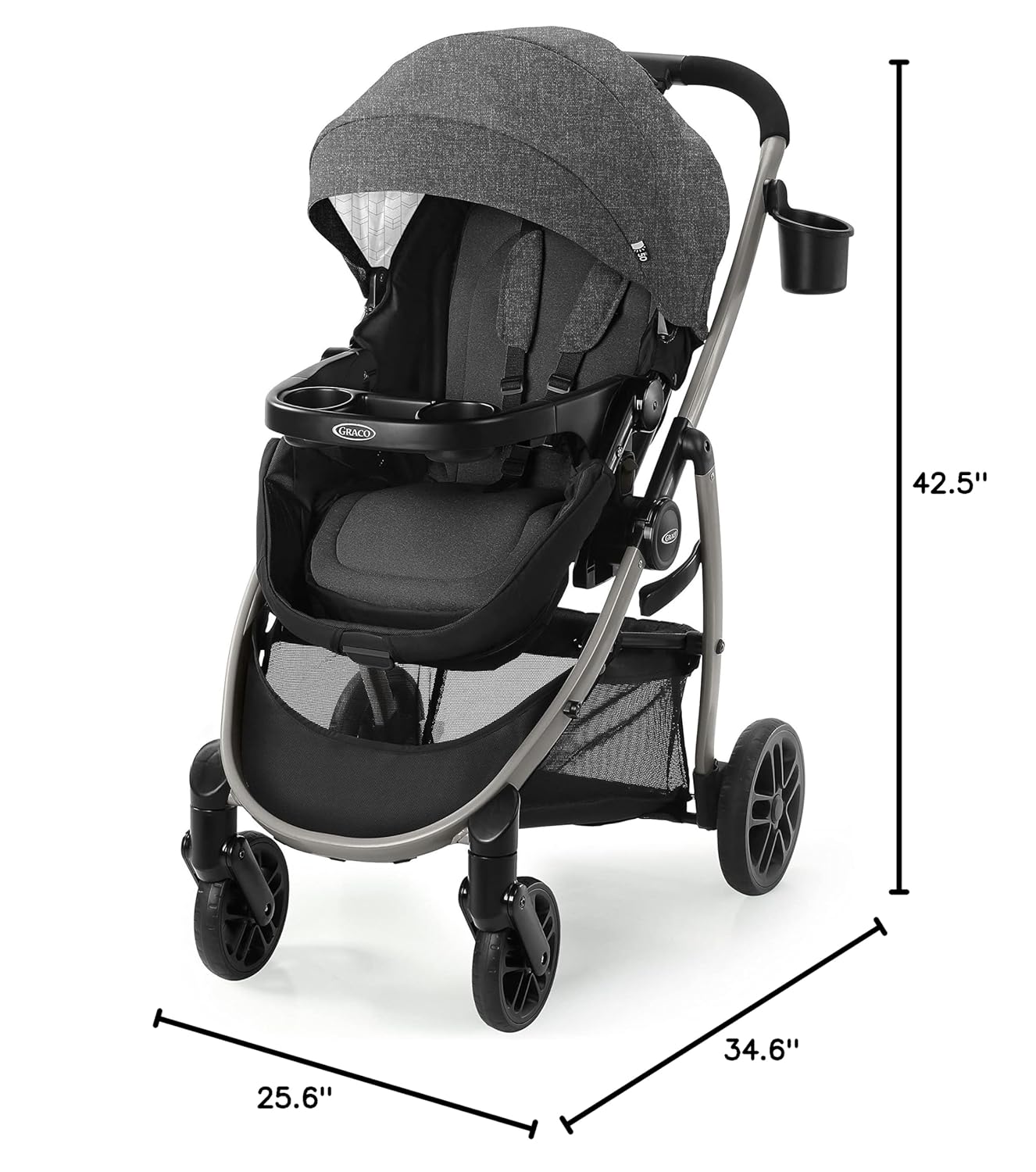 Graco Redmond Modes Pramette Stroller, 3-in-1 Convertible: Car Seat Carrier, Infant Pramette to Toddler Stroller with Reversible Seat and One-hand Fold - Image 9