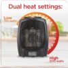BLACK+DECKER Portable Space Heater, Room Space Heater with Carry Handle for Easy Transport - Image 3