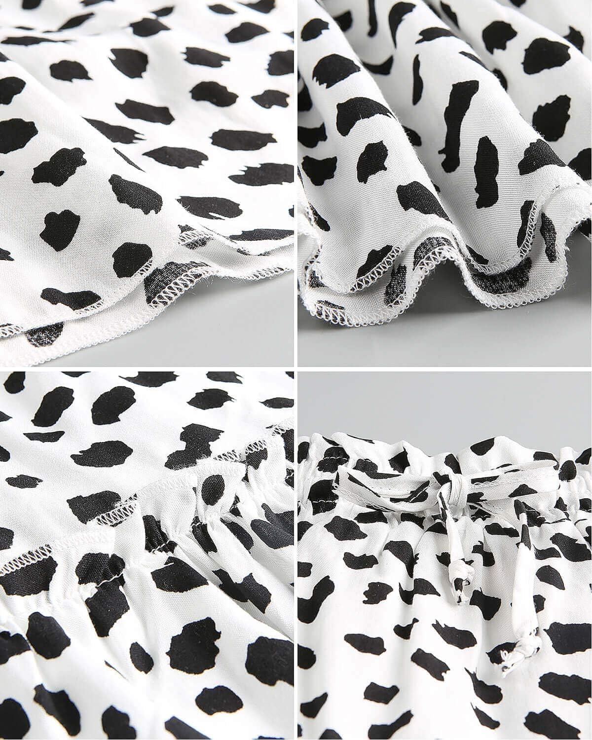 Alelly Women's Summer Cute High Waist Ruffle Skirt Floral Print Swing Beach Mini Skirt - Image 6