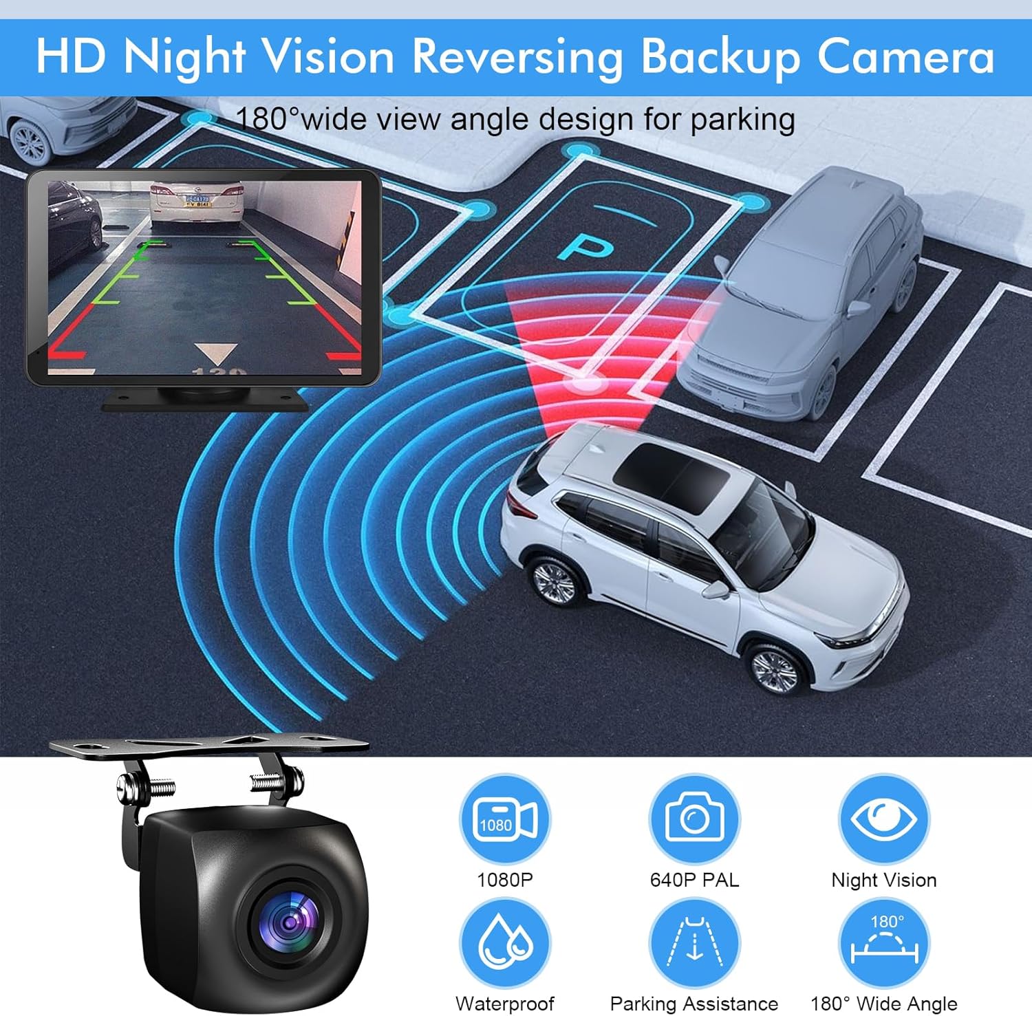 7" HD Portable Carplay Wireless Touch Screen Double Din Car Stereo Compatible Apple Carplay and Android Auto with GPS Navigation, Voice Control, Mirror Link, Bluetooth - Image 4