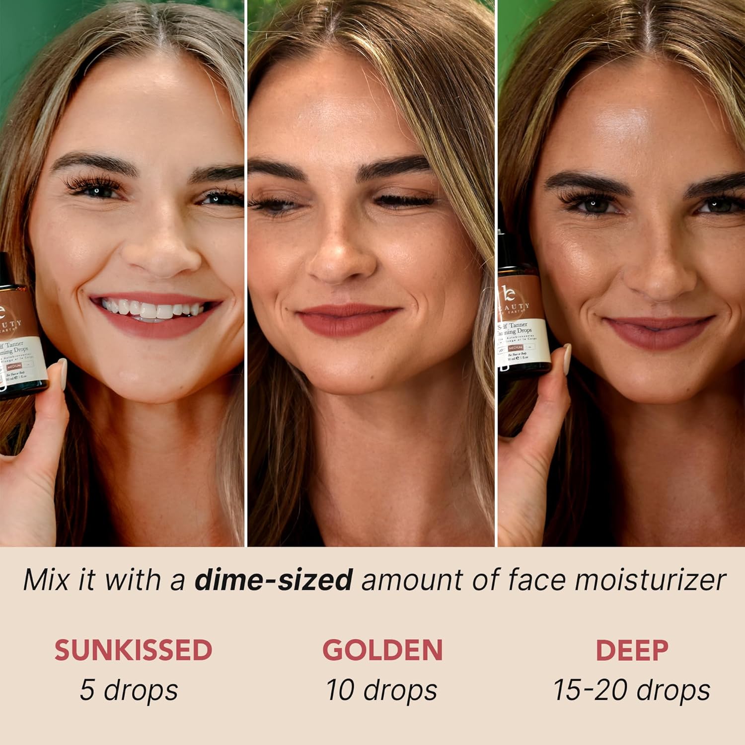 Self Tanning Drops for Face - USA Made with Organic & Natural Ingredients, Bronzing Face Tanning Drops with Aloe Vera, Non Toxic Self Tanner for Sunless Fake Tan & Natural Glow, Cruelty & Toxin Free - Image 4