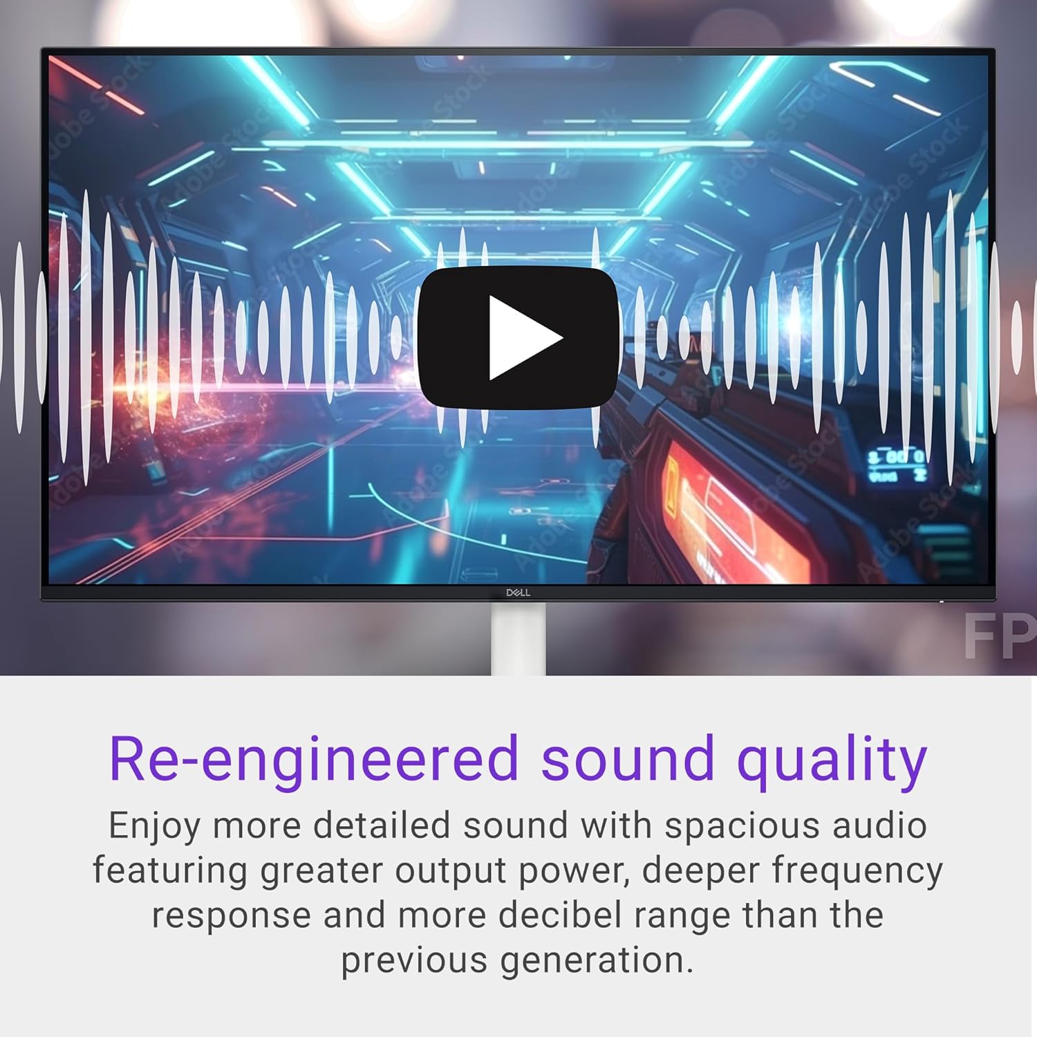 Dell S2725HS 27 Inch Monitor, FHD (1920x1080) Display, 100Hz Refresh Rate, 1500:1 Contrast Ratio, TÜV Rheinland Eye Comfort 4 Star, Integrated 2x5W Speaker, Height/Tilt/Swivel/Pivot- Ash White Color - Image 4